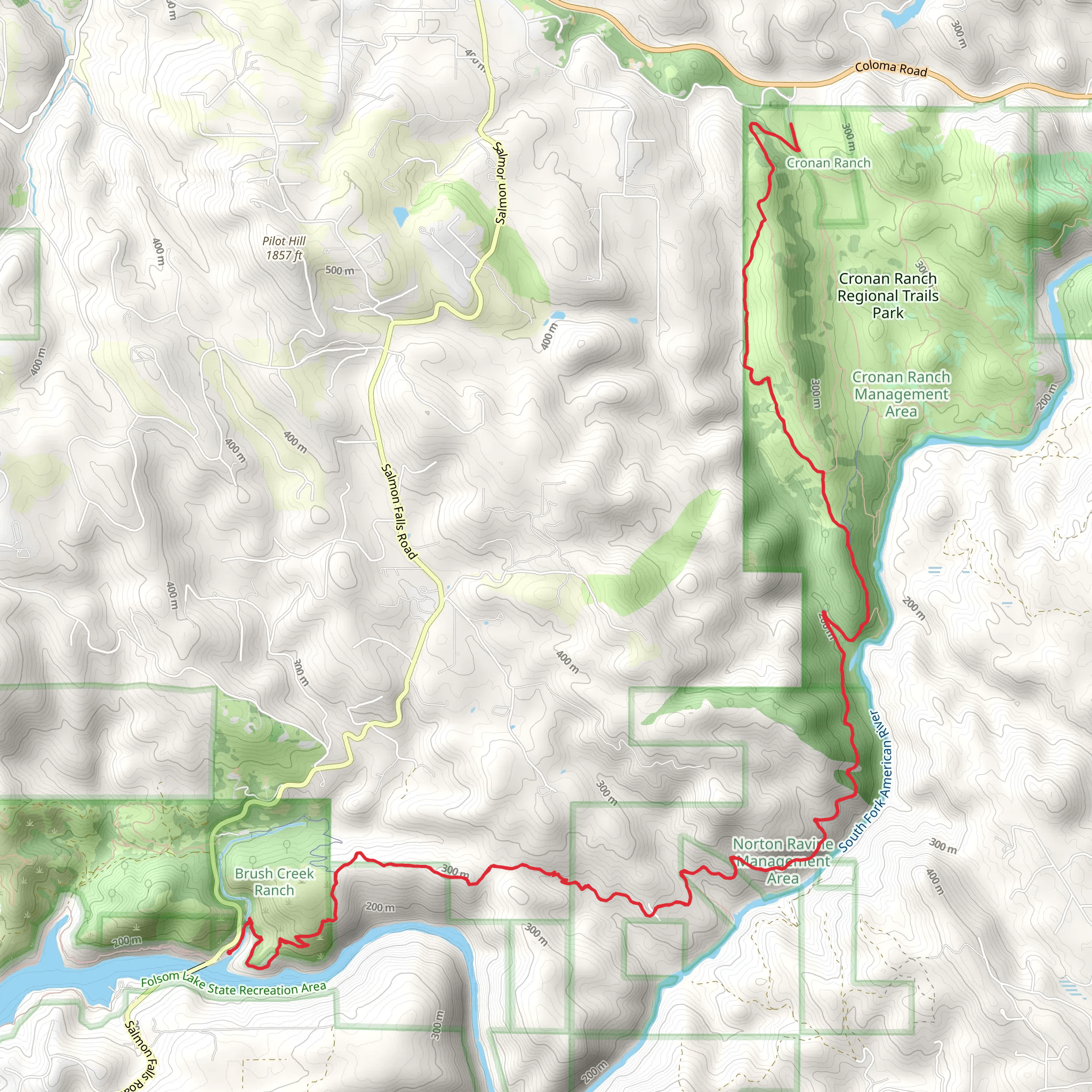 West Ridge and West Ravine Trail mobile static map