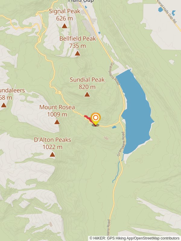 Silverband Falls Trail mobile static map