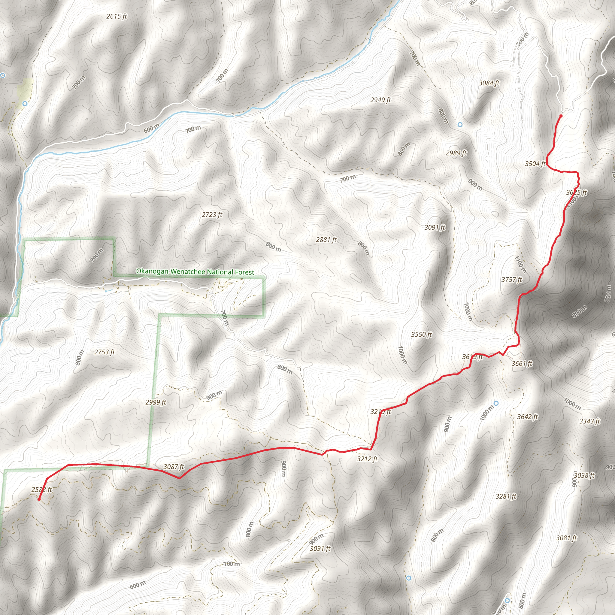 Steliko Ridge Trail mobile static map