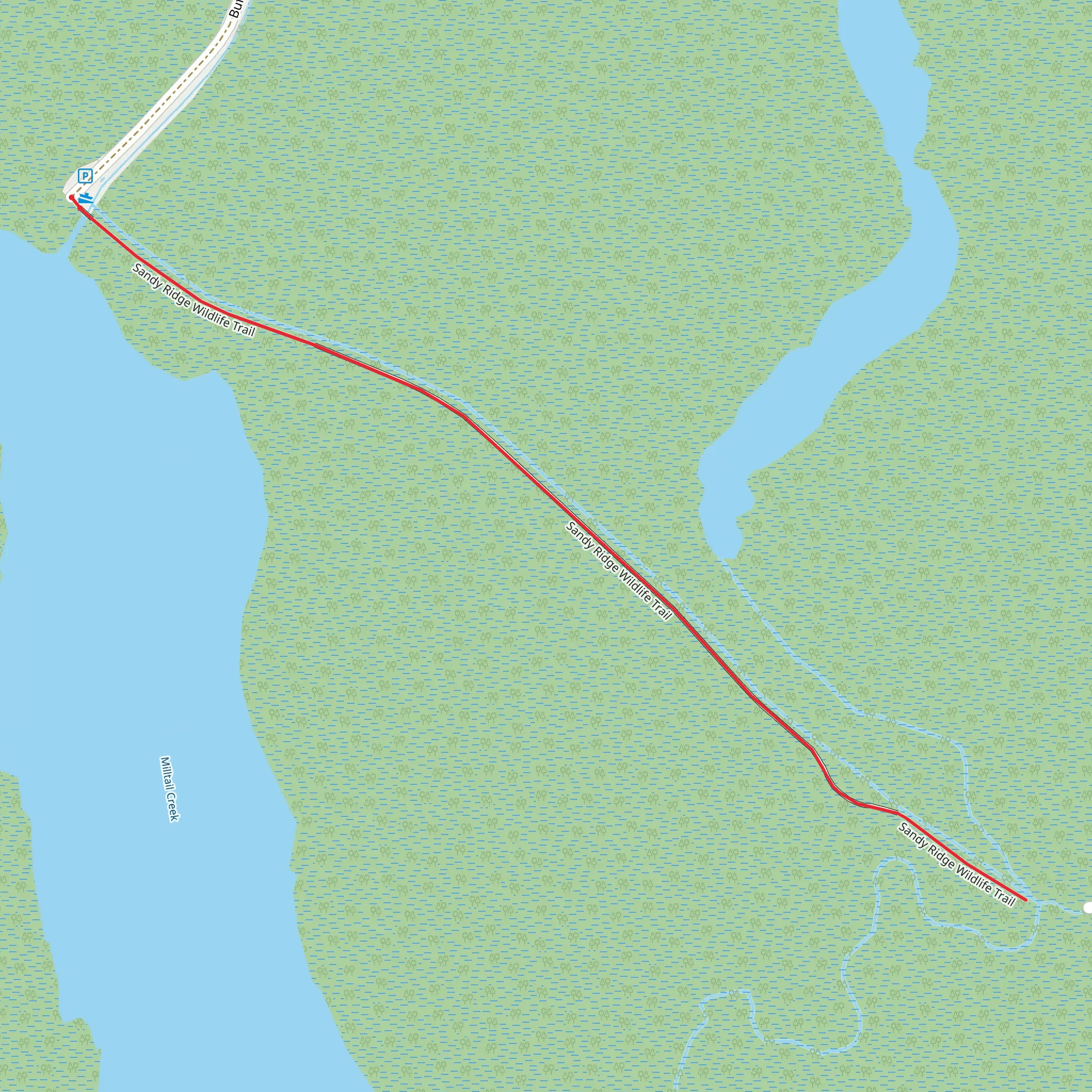 Sandy Ridge Wildlife Trail mobile static map