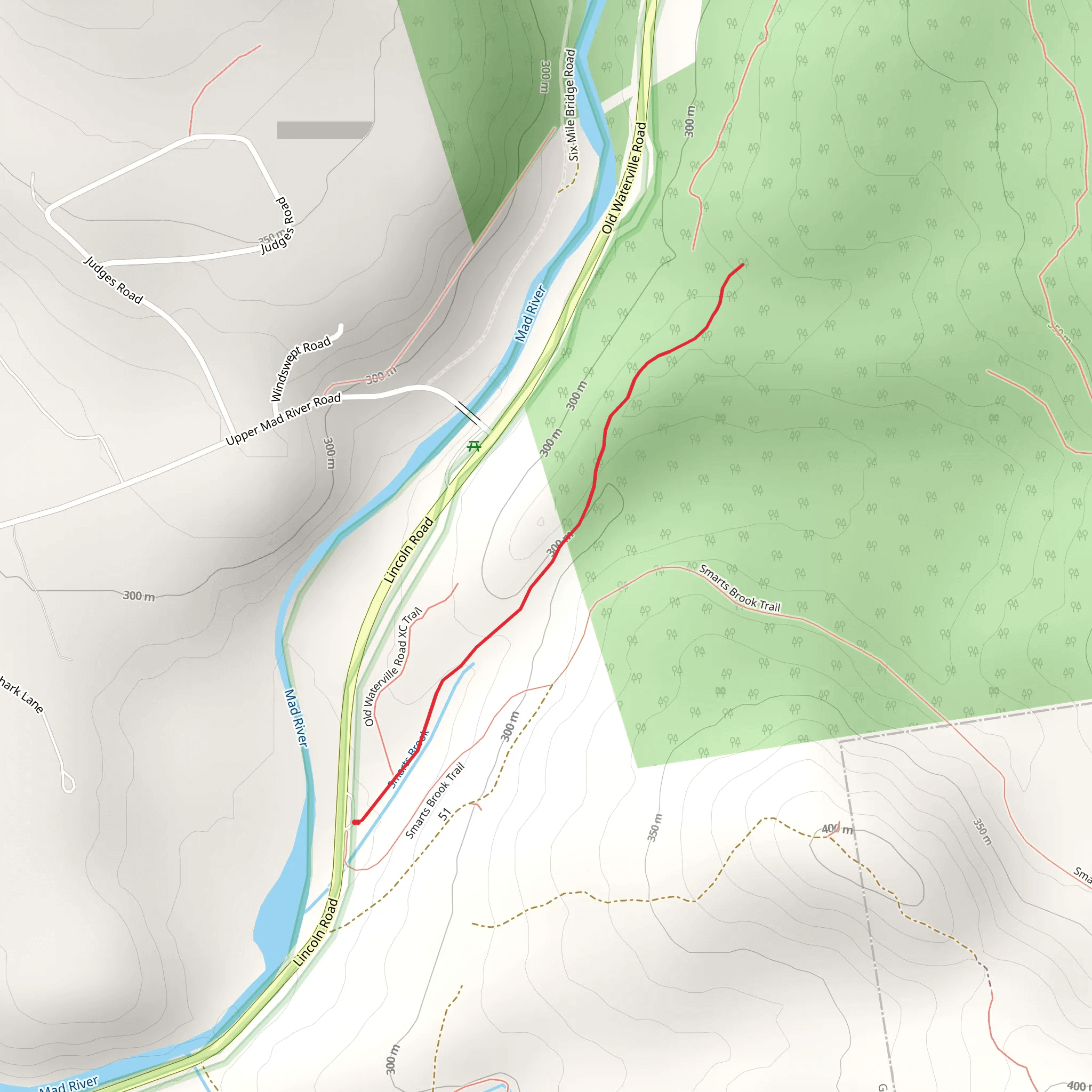 Pine Flats Trail mobile static map