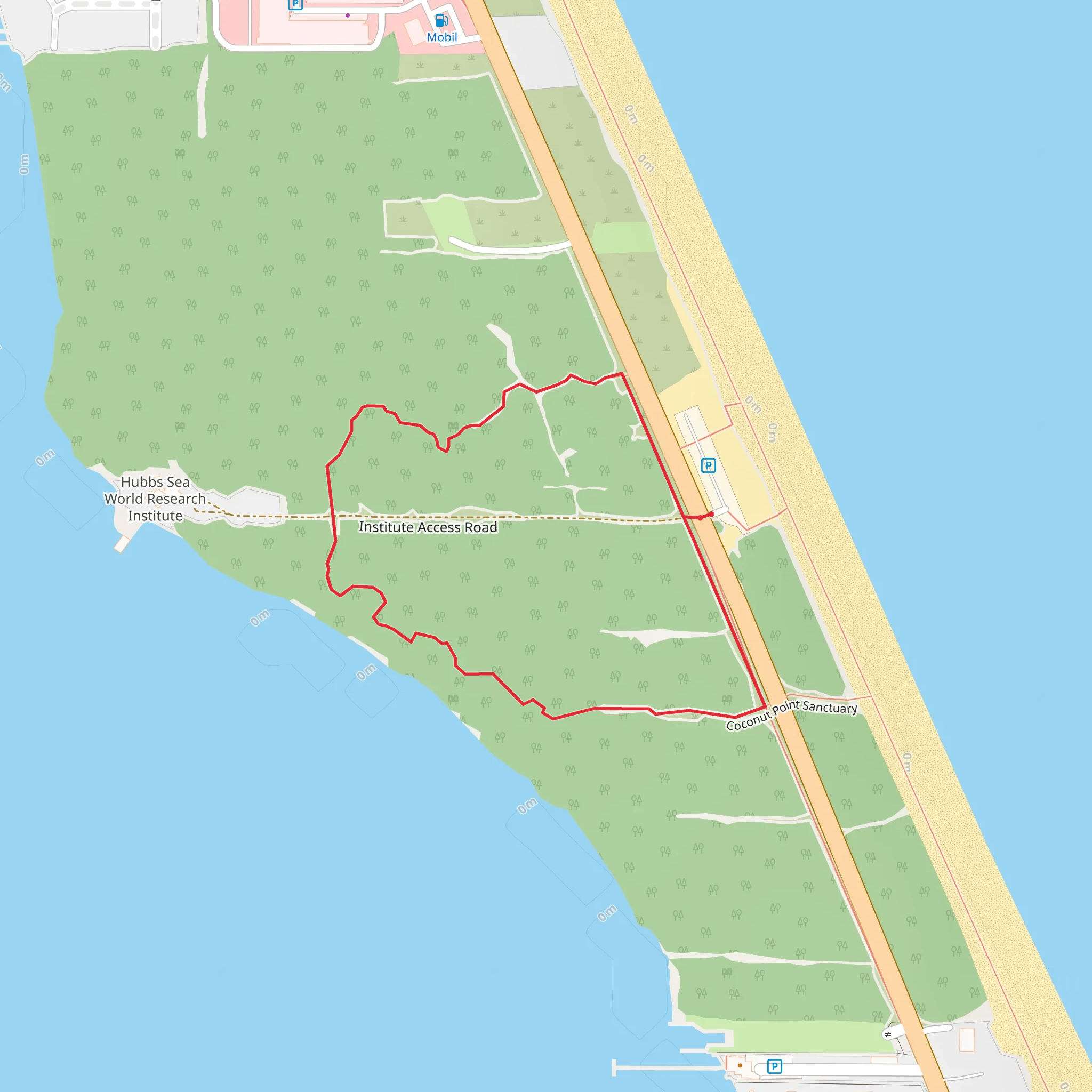 Loop beside Coconut Point mobile static map