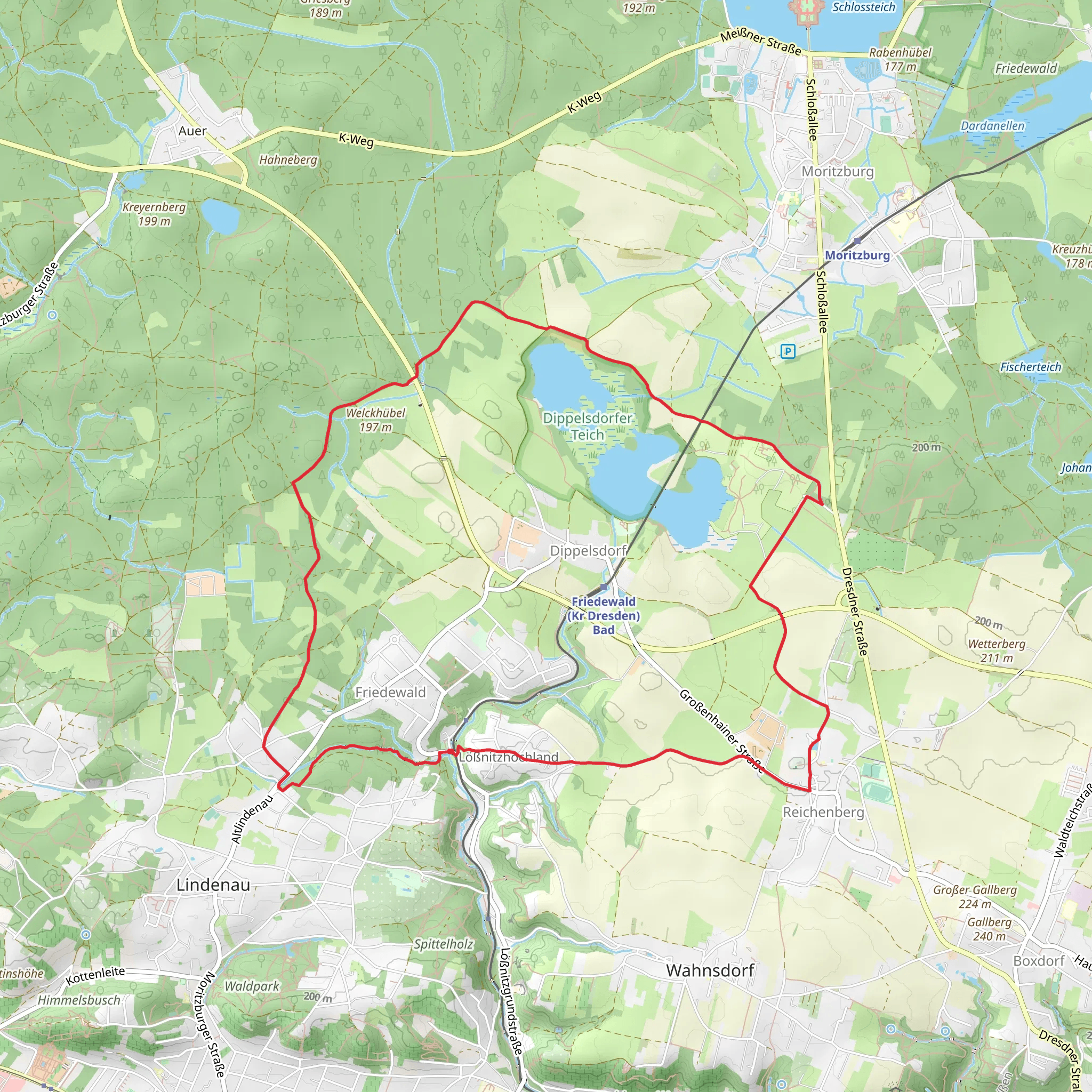 Rundweg Friedwald mobile static map