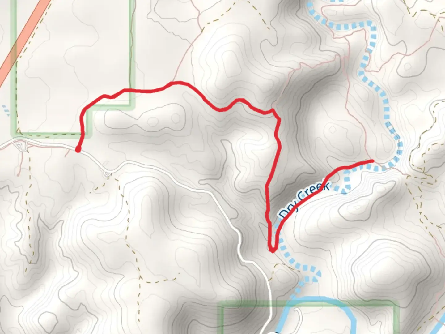 An image depicting the trail Elmerville Spur M via Lime Klin Trail and its surrounding area.
