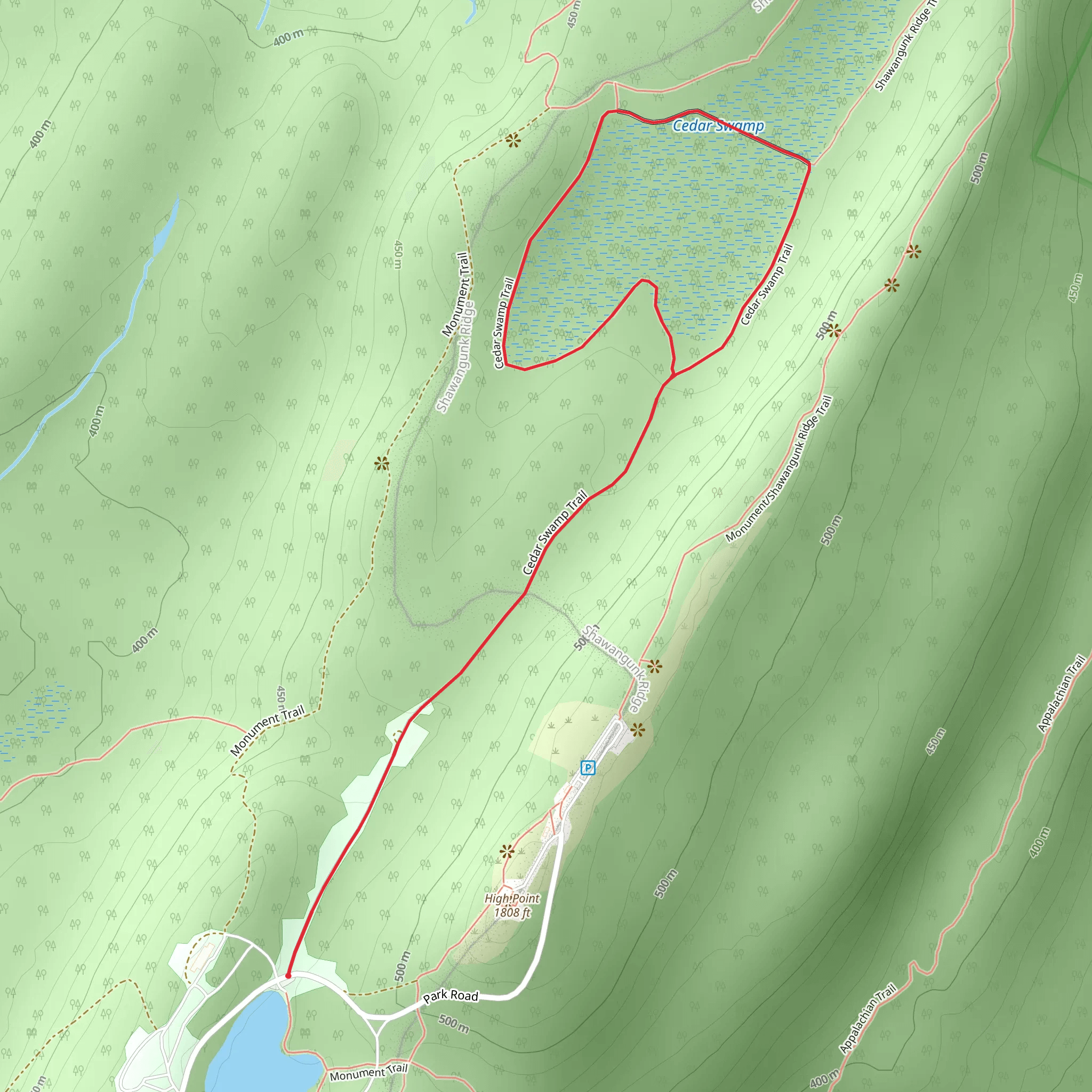 Cedar Swamp Trail Loop mobile static map