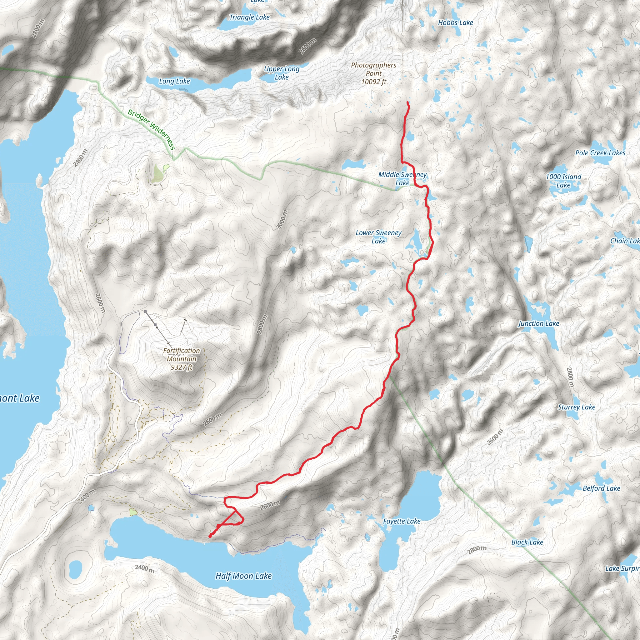 Sweeny Creek Trail mobile static map