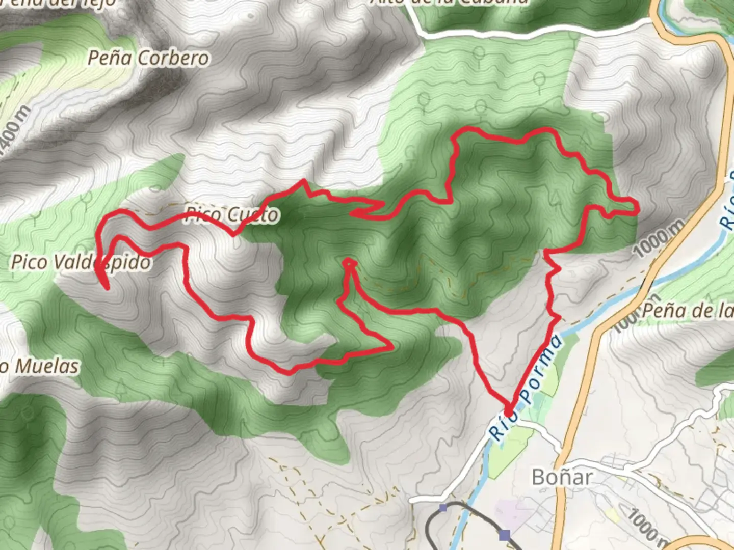 An image depicting the trail Ascent to Pico Cueto PR LE 55 and its surrounding area.