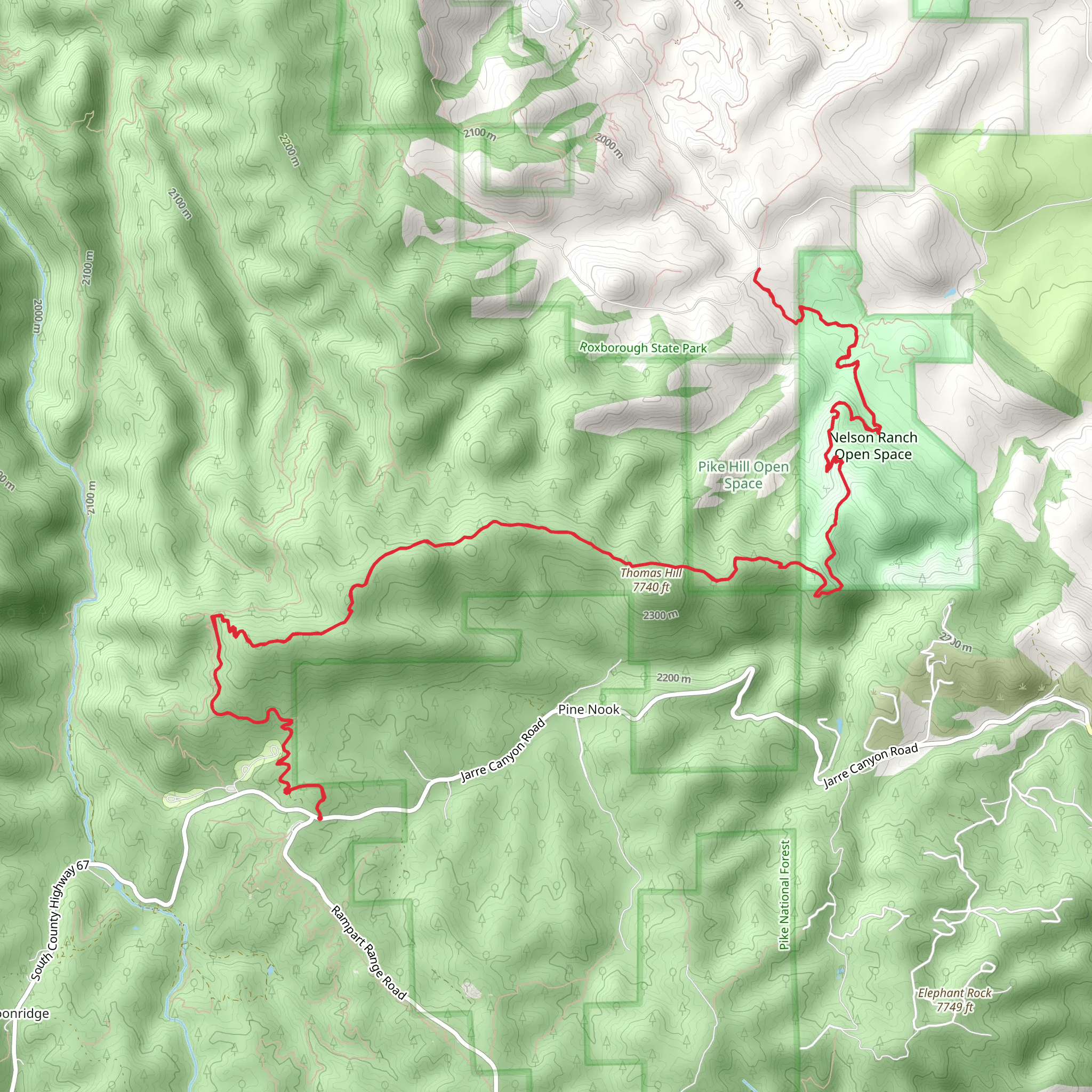 Ringtail Trail - Nelson Ranch Open Space mobile static map