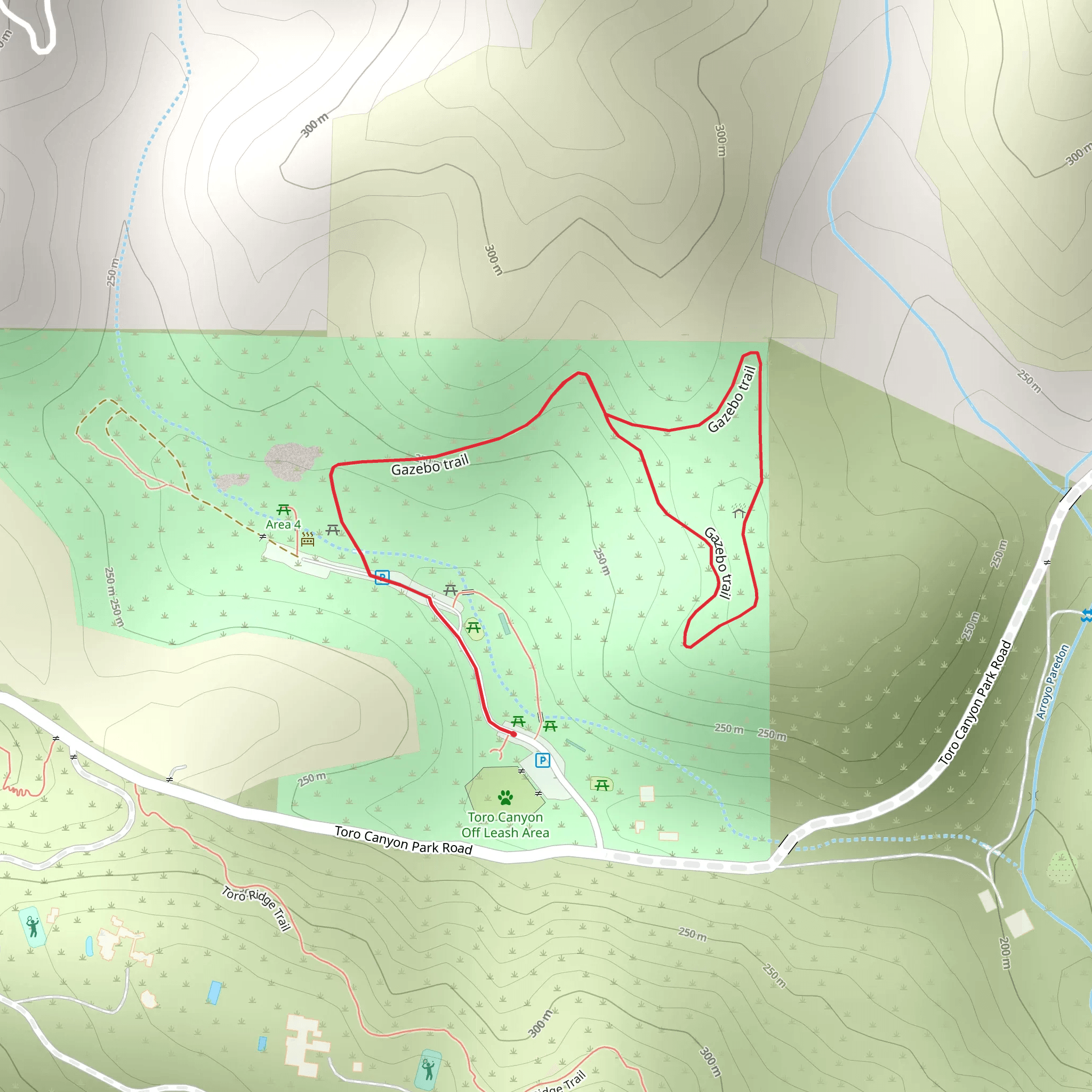 Gazebo Loop Trail mobile static map