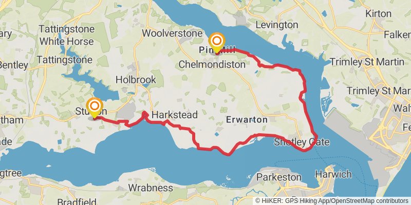 Stour and Orwell Walk stage 3 Map