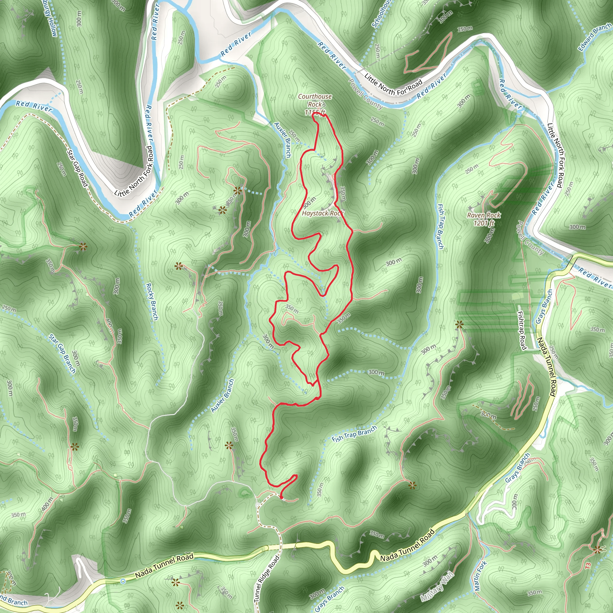 Courthouse Rock - Haystack Rock Loop mobile static map