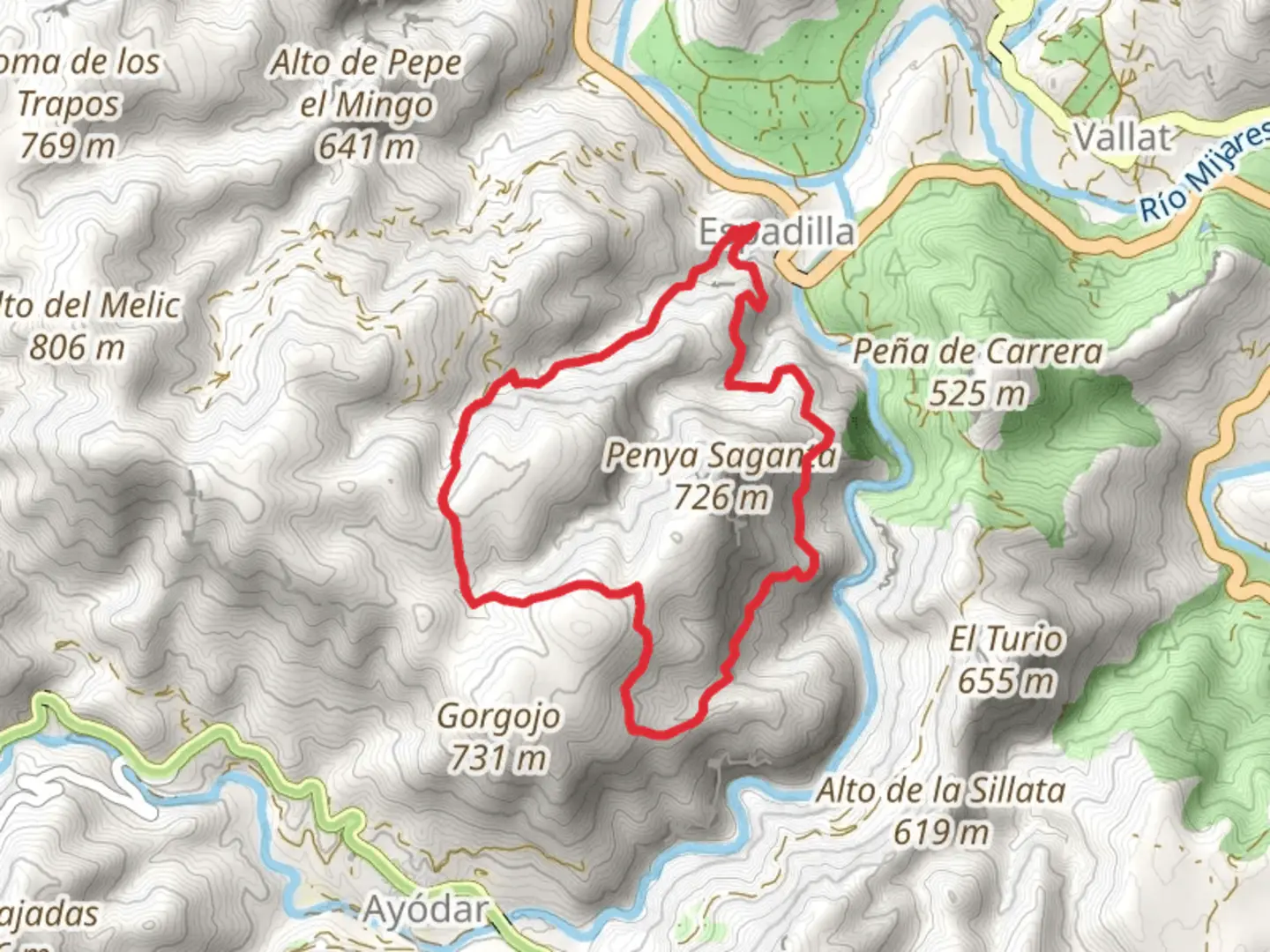 An image depicting the trail Saganta PR CV 314 and its surrounding area.