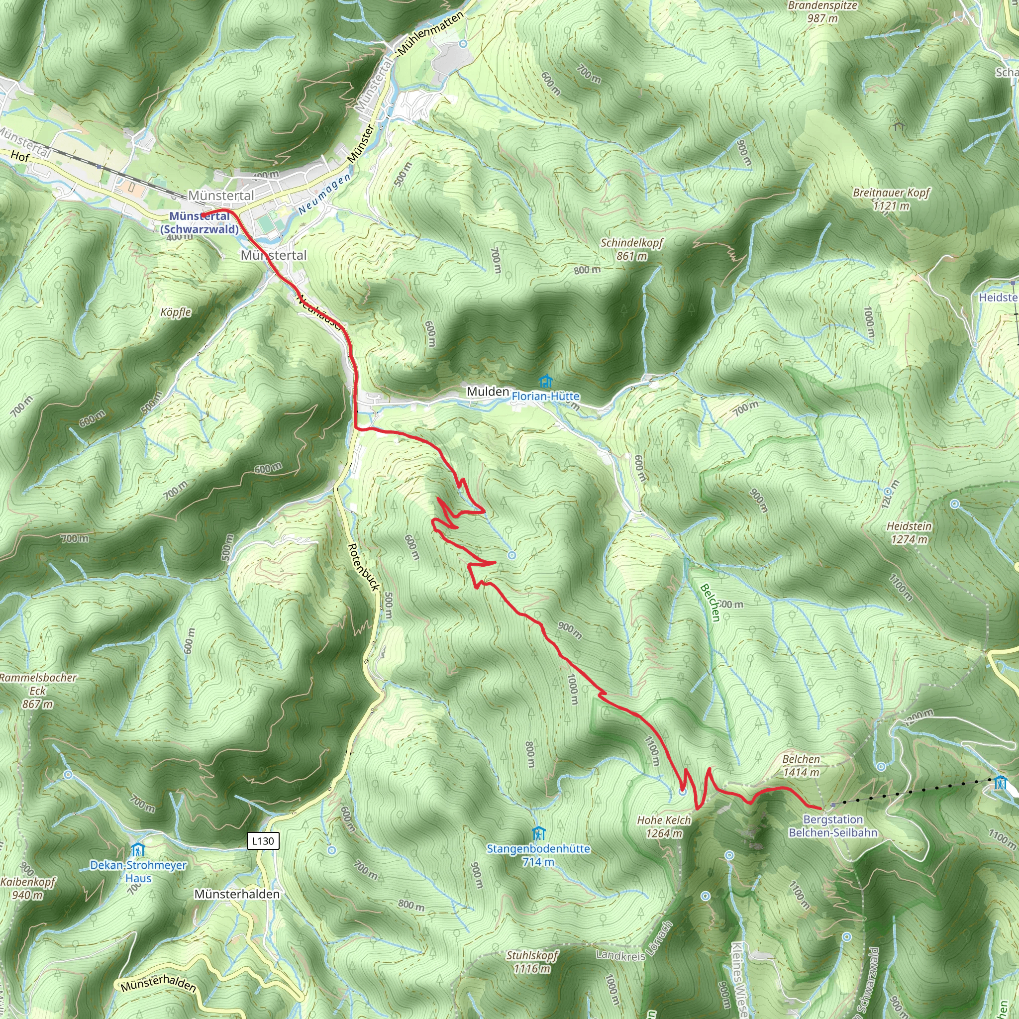 Belchen Hike mobile static map