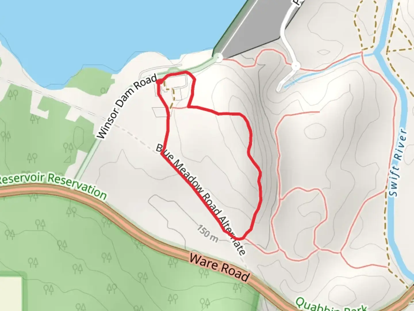 An image depicting the trail Visitor's Center Loop Trail and its surrounding area.