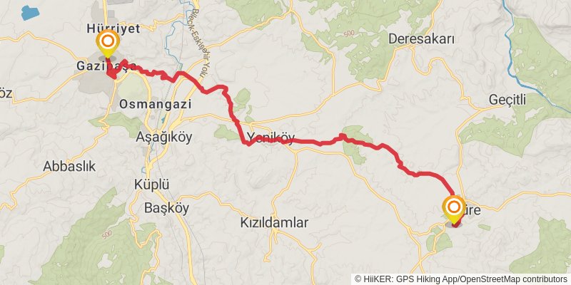 Sufi Trail stage 12 Map