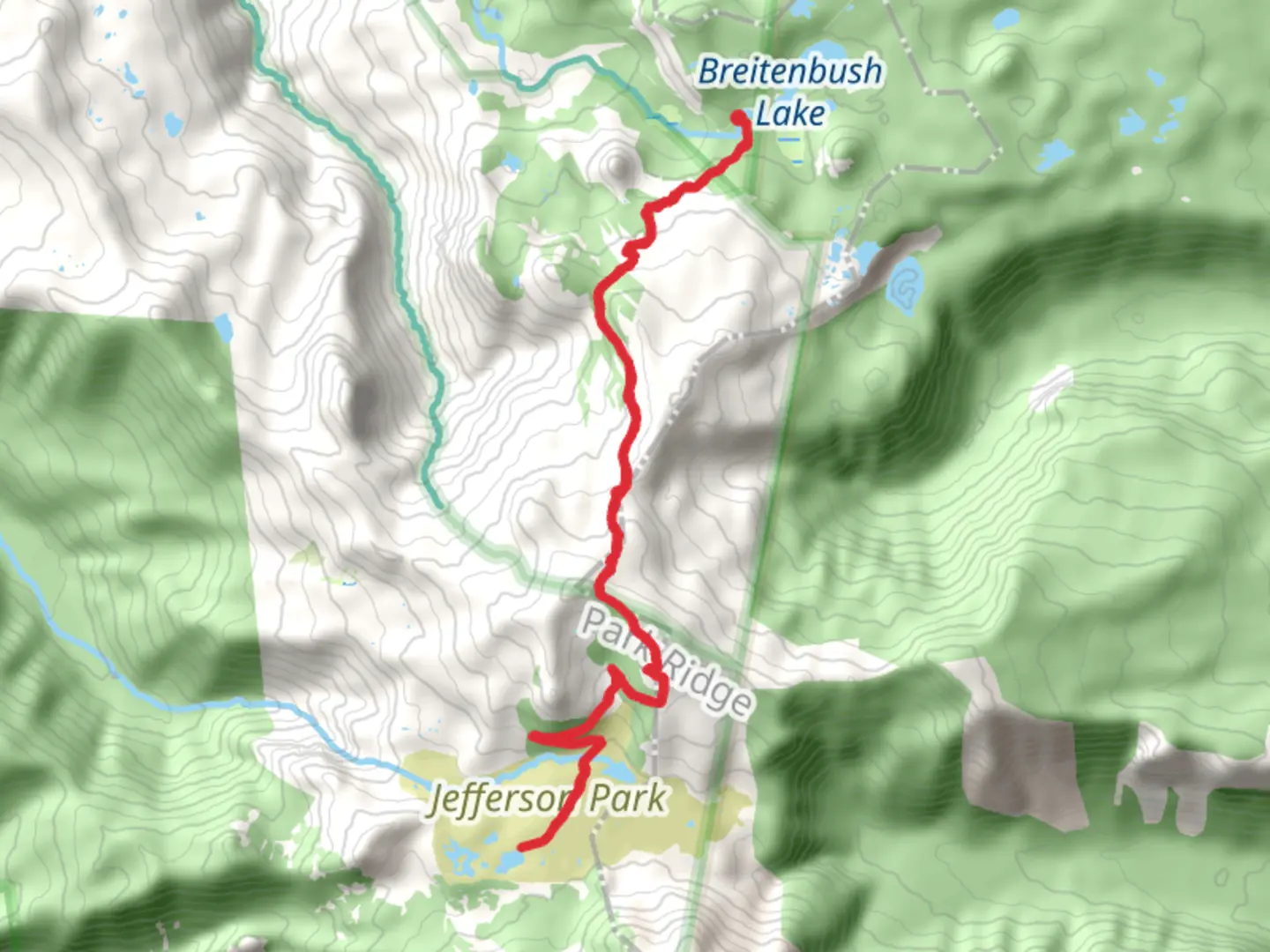 An image depicting the trail Scout Lake via Pacific Crest Trail and its surrounding area.