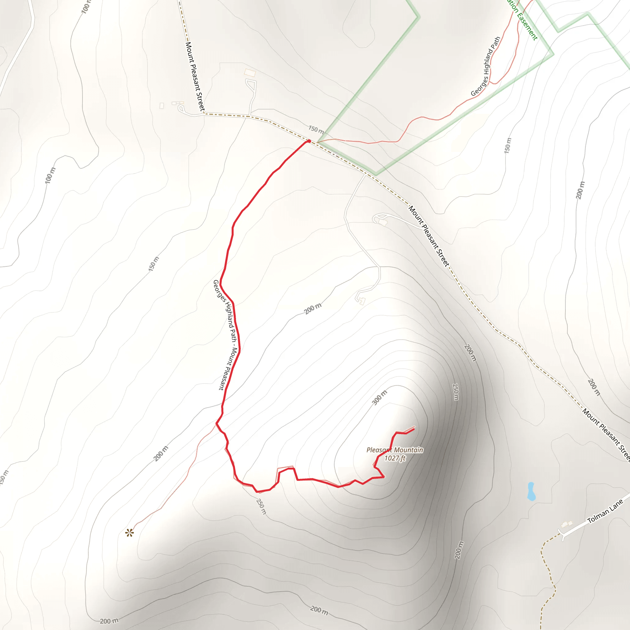 Pleasant Mountain Trail mobile static map