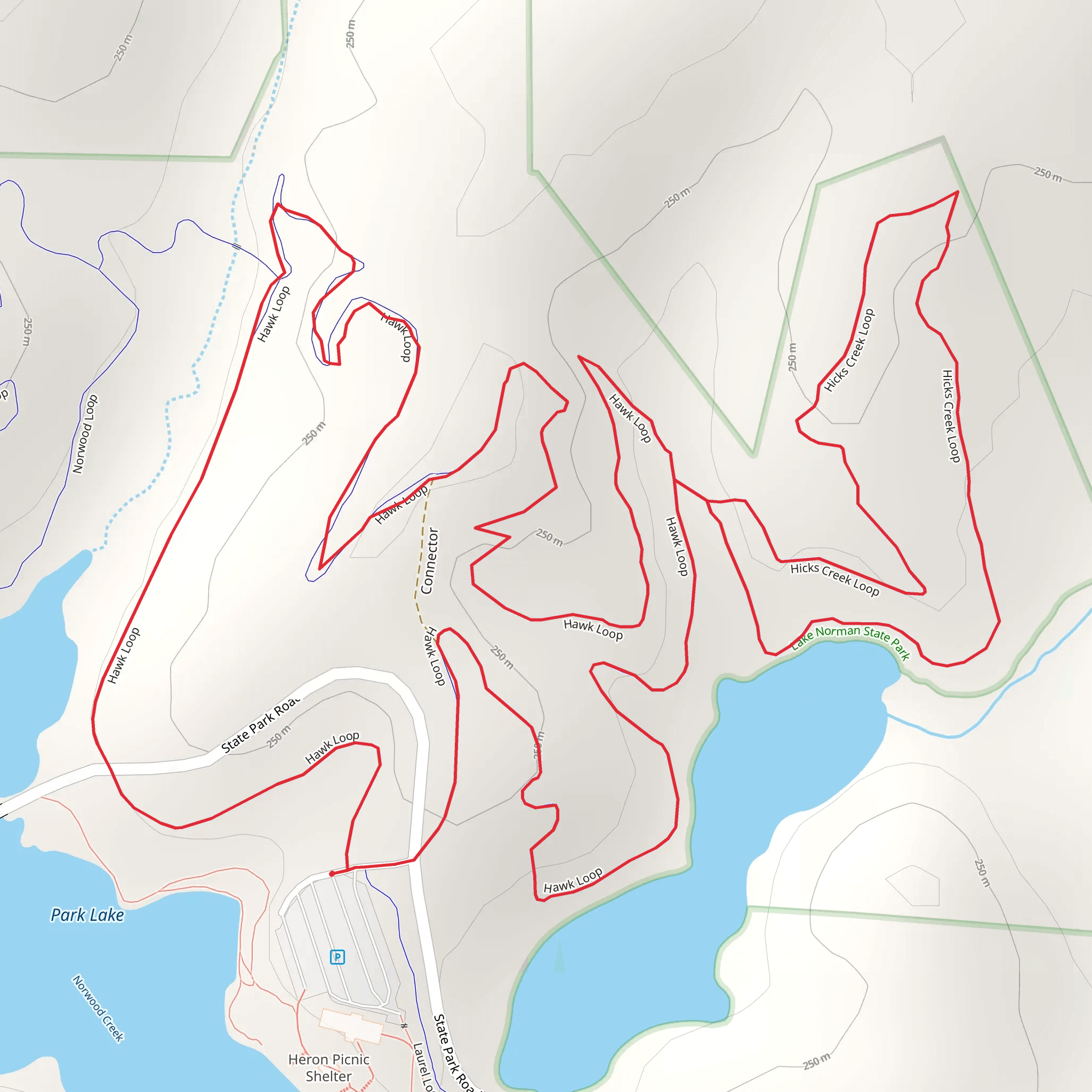 Hicks Creek and Hawk Loop mobile static map