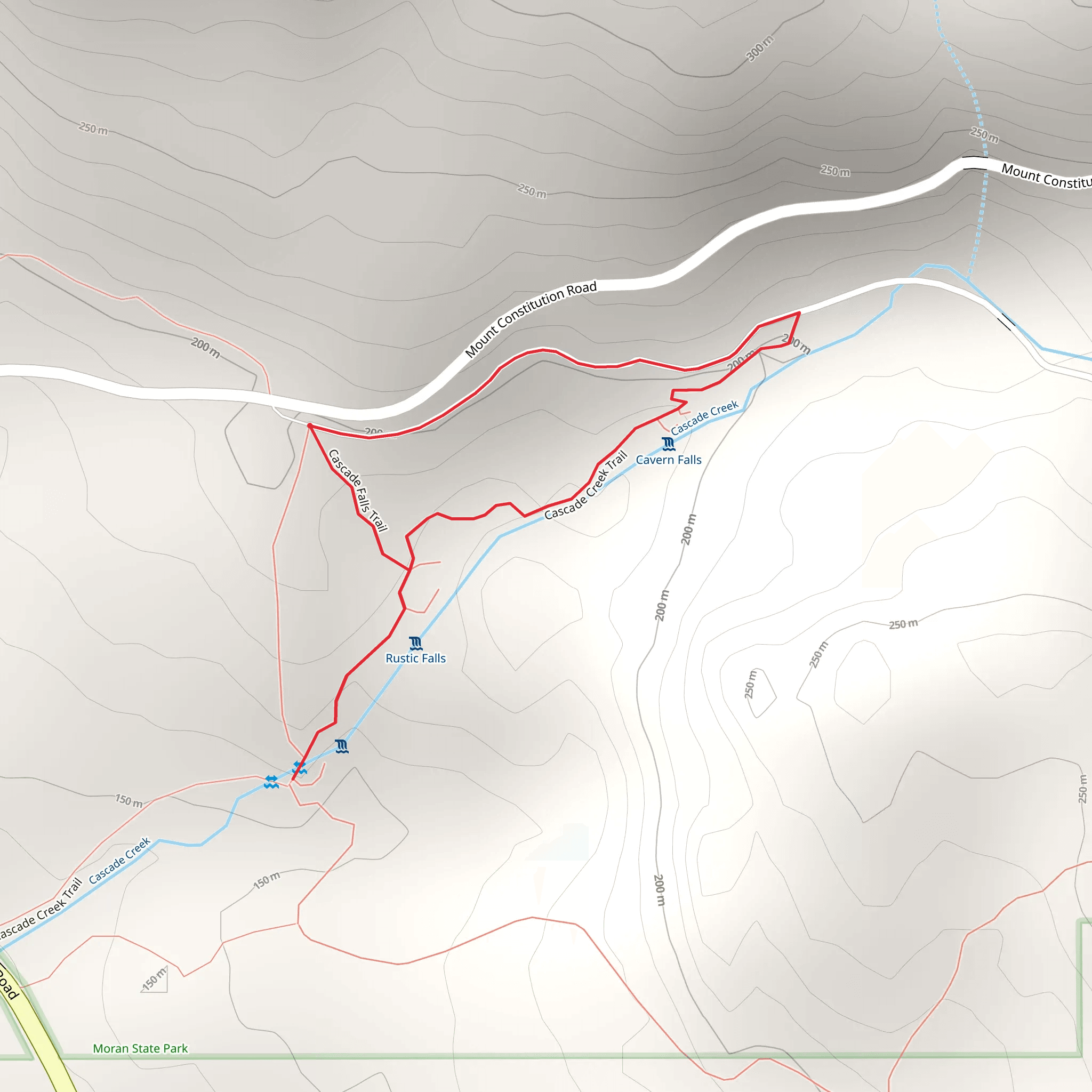 Cascade Creek Loop mobile static map