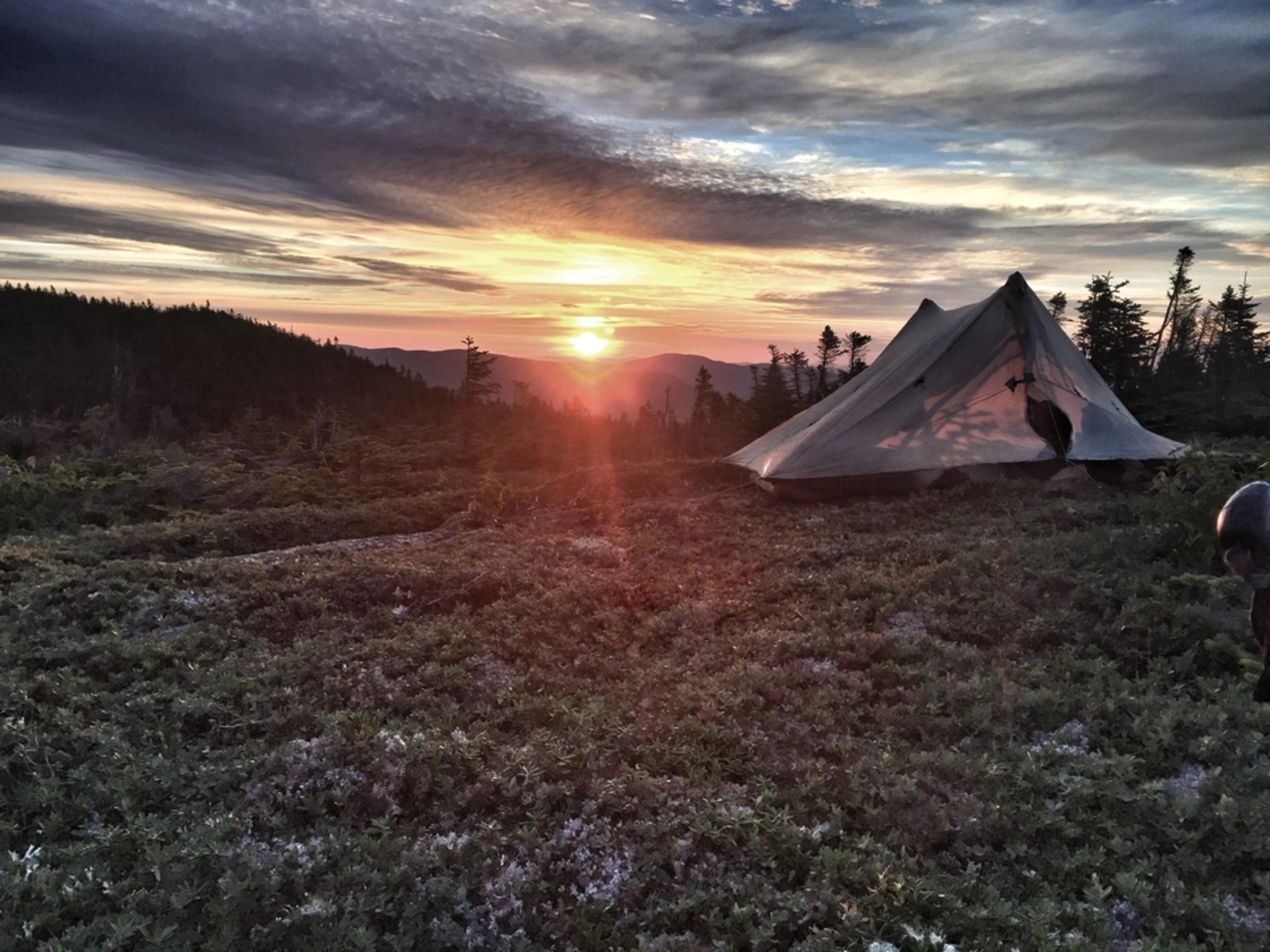 An image depicting the trail Goose Eye Mountain via Wright Trail and its surrounding area.