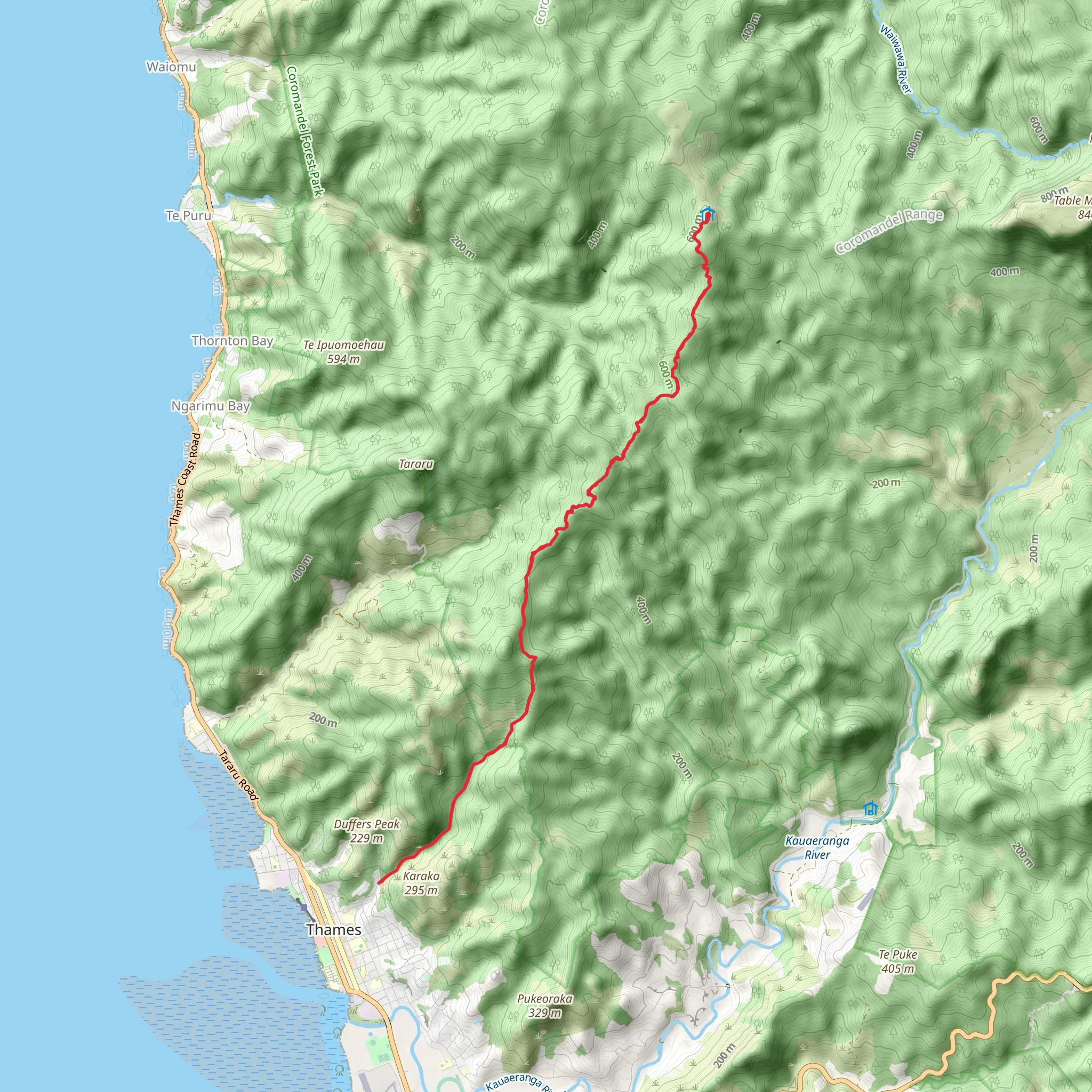 Karaka Track mobile static map