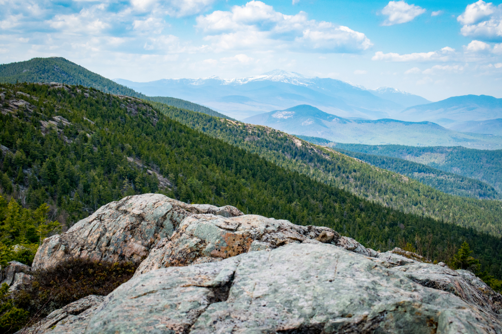 An image depicting the trail South Moat Mountain from Passaconaway Road and its surrounding area.