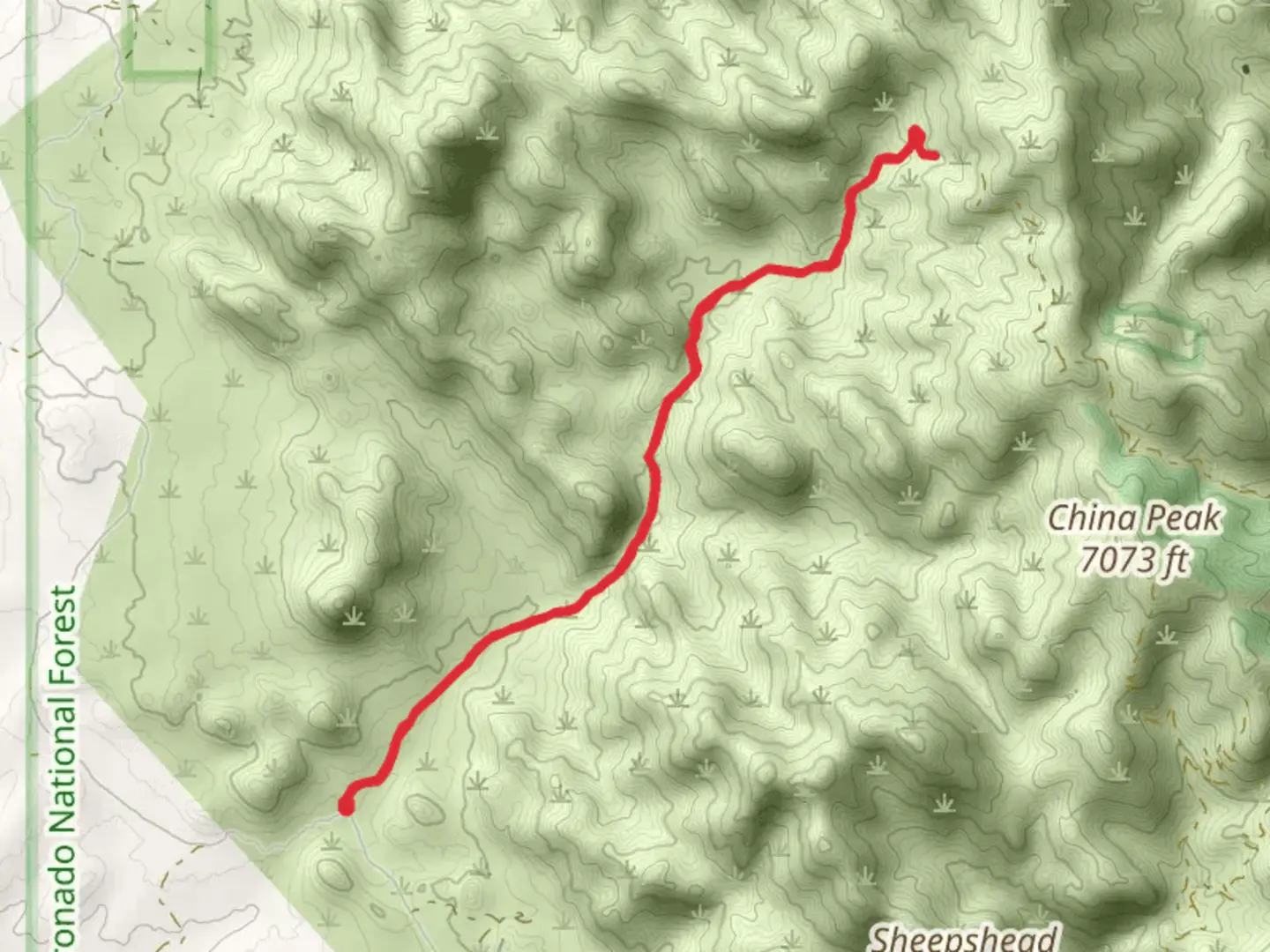 An image depicting the trail Slavin Gulch Trail Out and Back and its surrounding area.