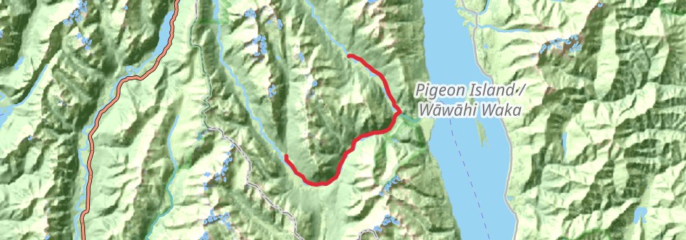 Greenstone Caples Track stage 2 Map