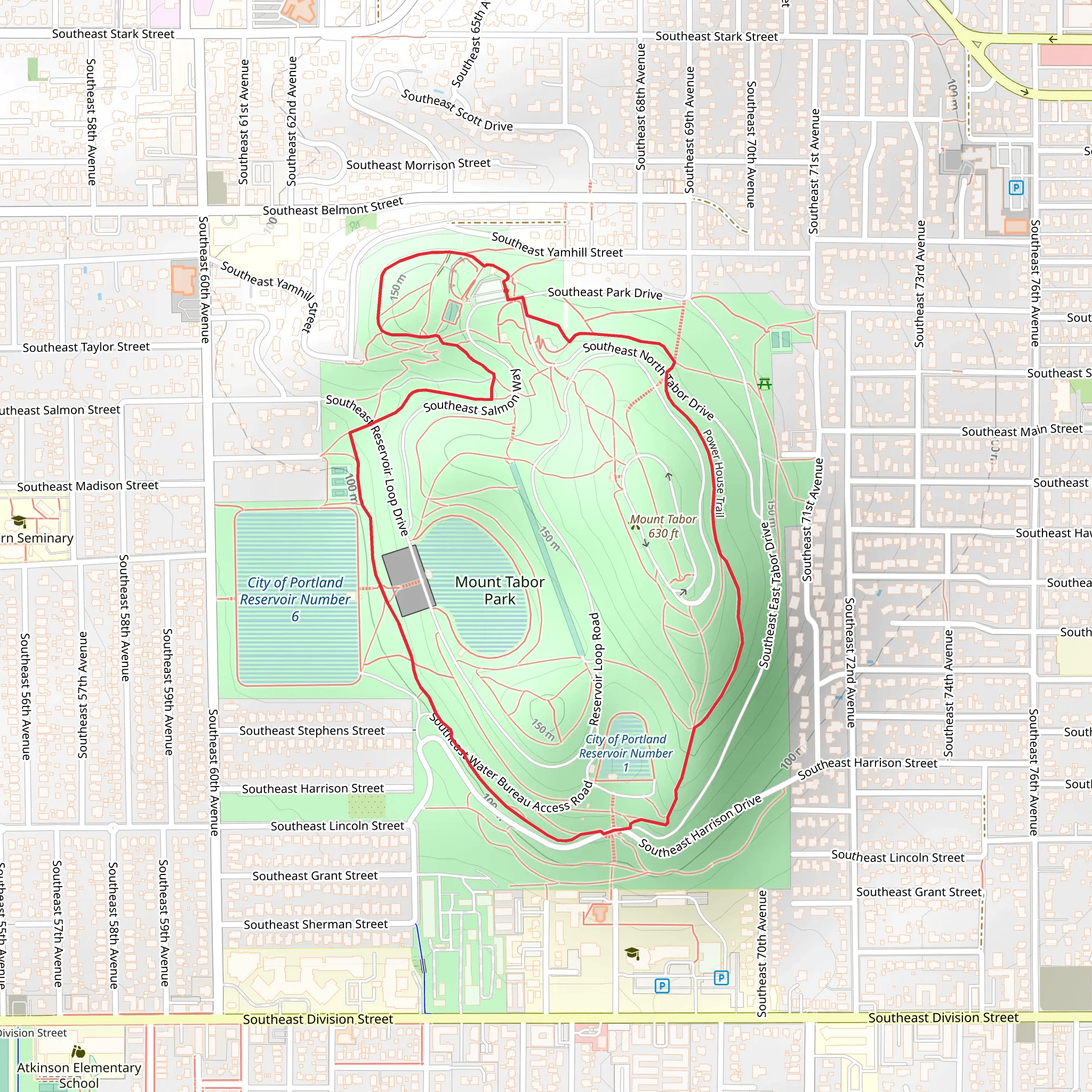 Red, Green and Blue Loop Trail mobile static map