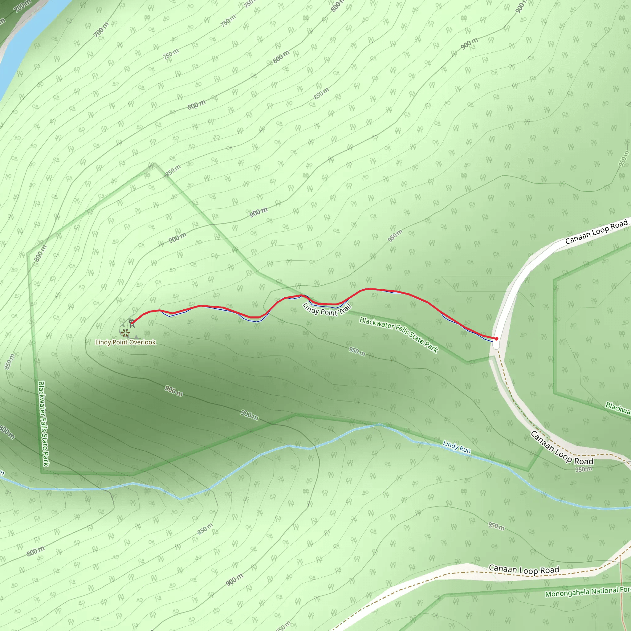 Lindy Point Trail mobile static map