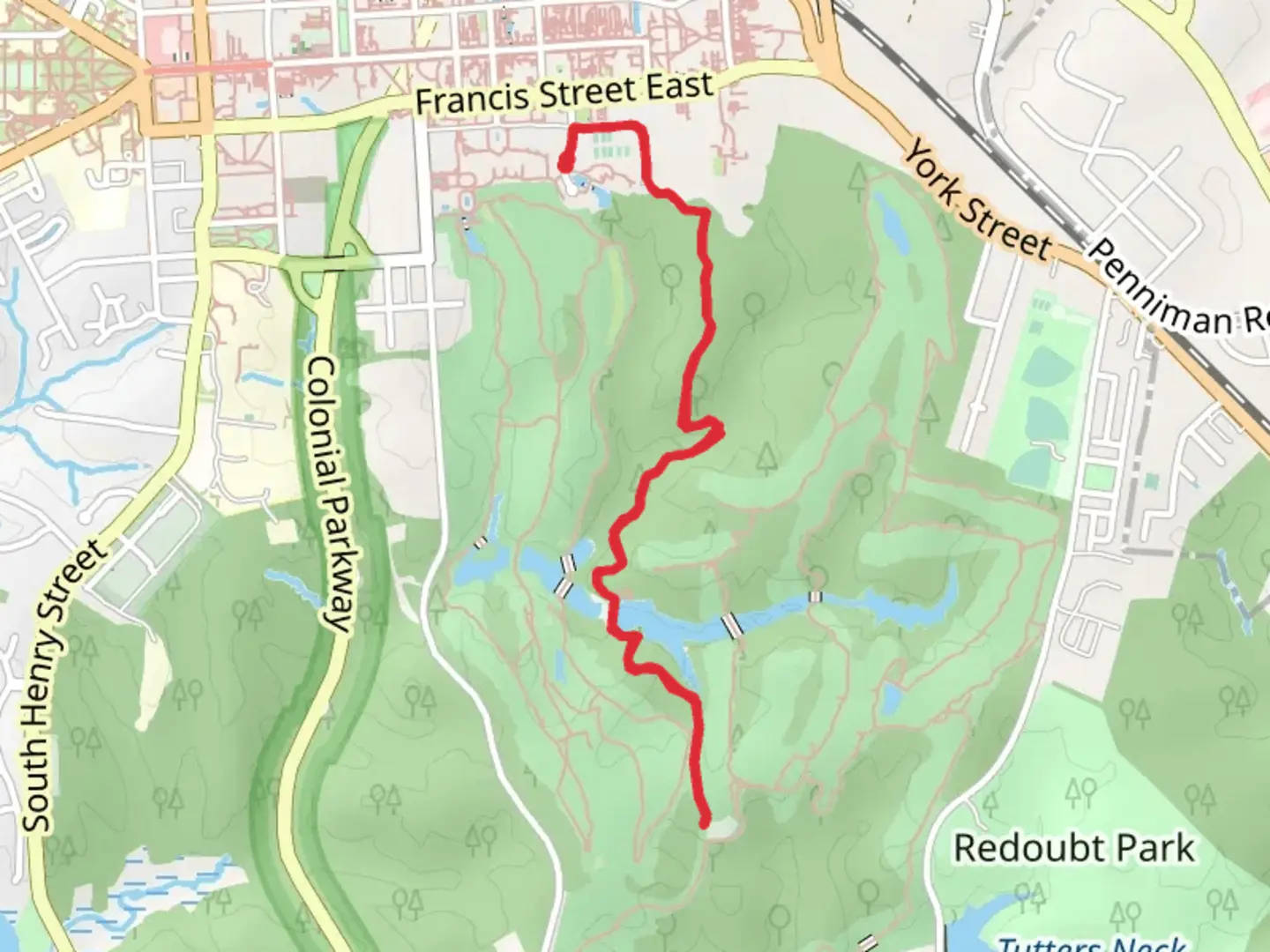 An image depicting the trail Bassett Trace Nature Trail and its surrounding area.