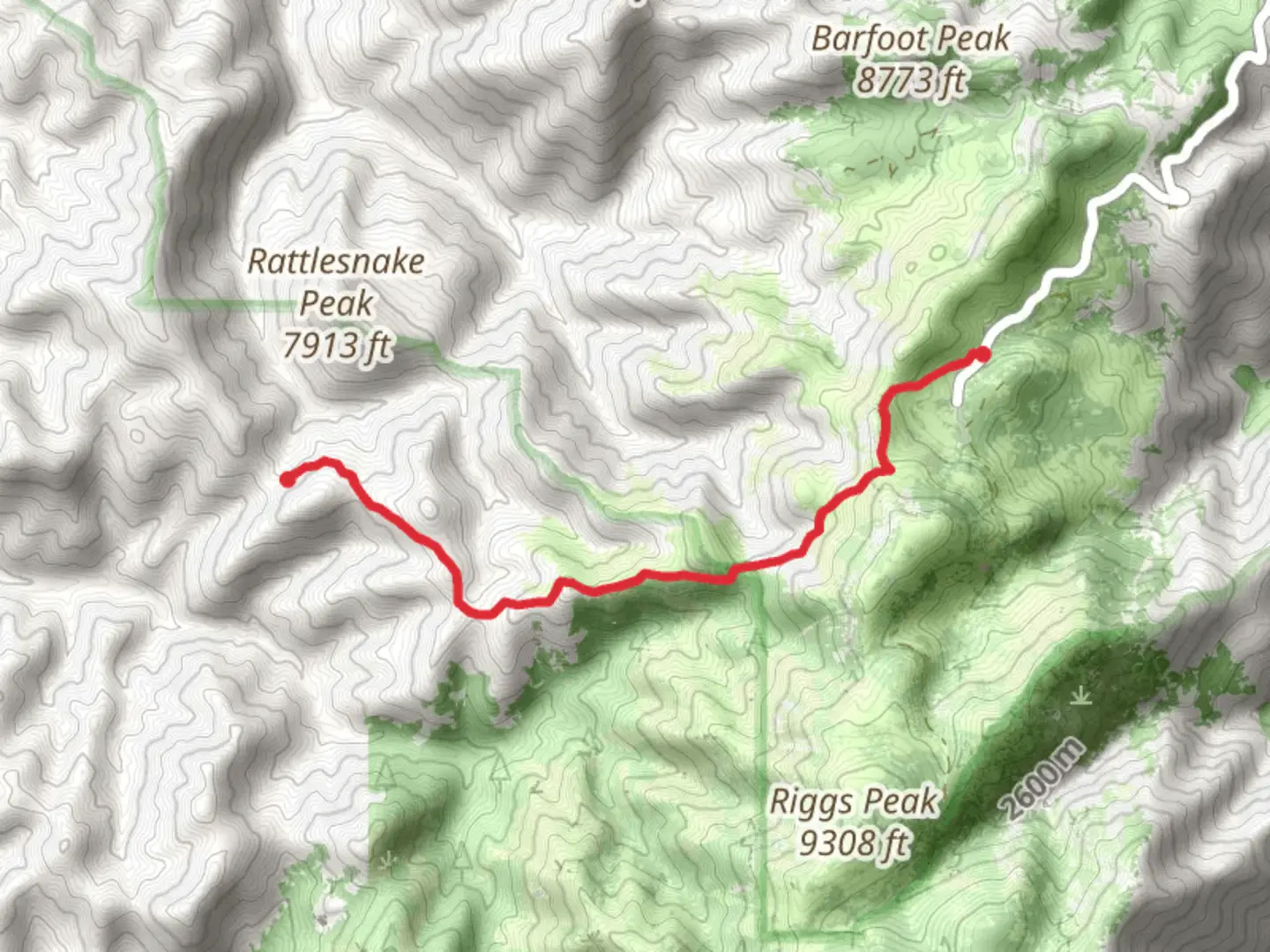 An image depicting the trail Bootlegger Trail and its surrounding area.