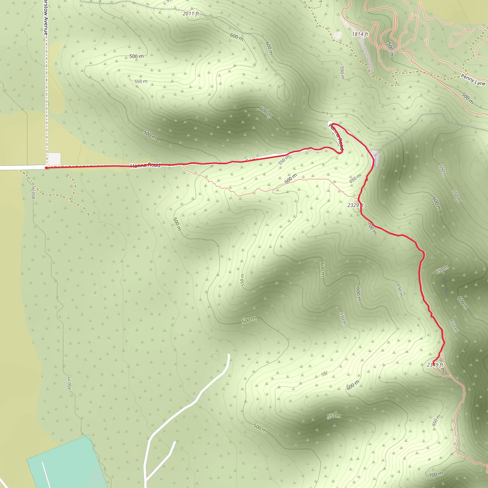 Casa Grande Mountains mobile static map