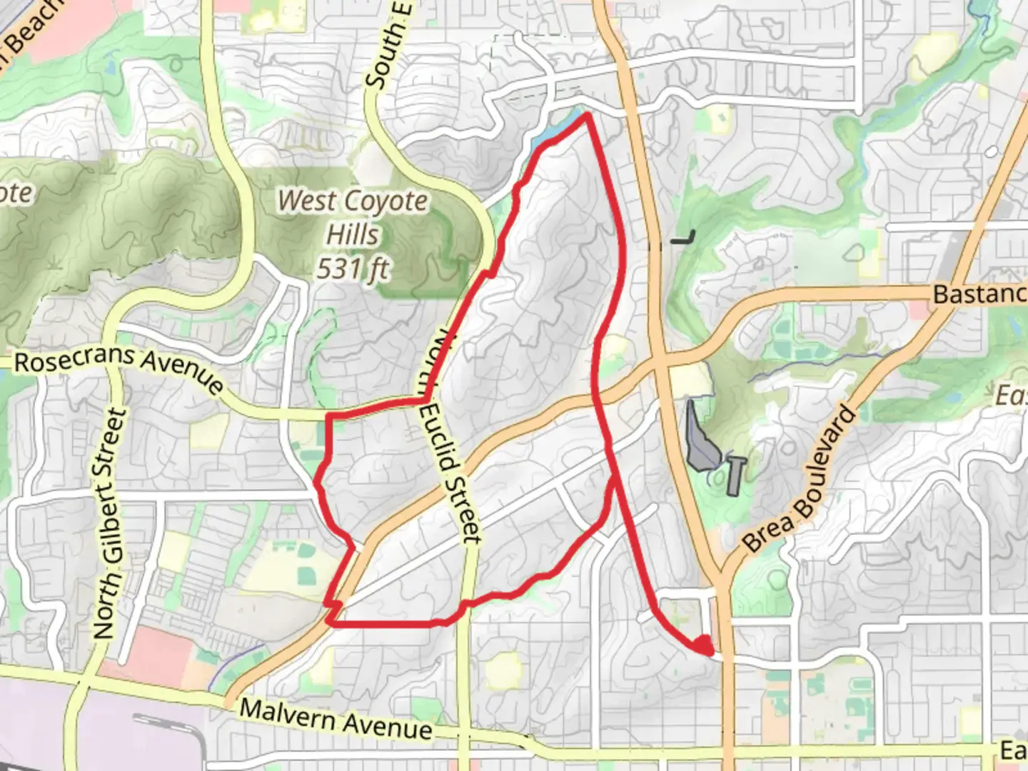 An image depicting the trail Hiltscher Park - Laguna Lake - Juanita Cooke Trail and its surrounding area.