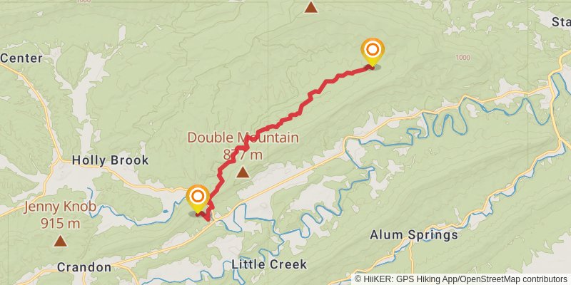 Appalachian Trail - Virginia stage 15 Map
