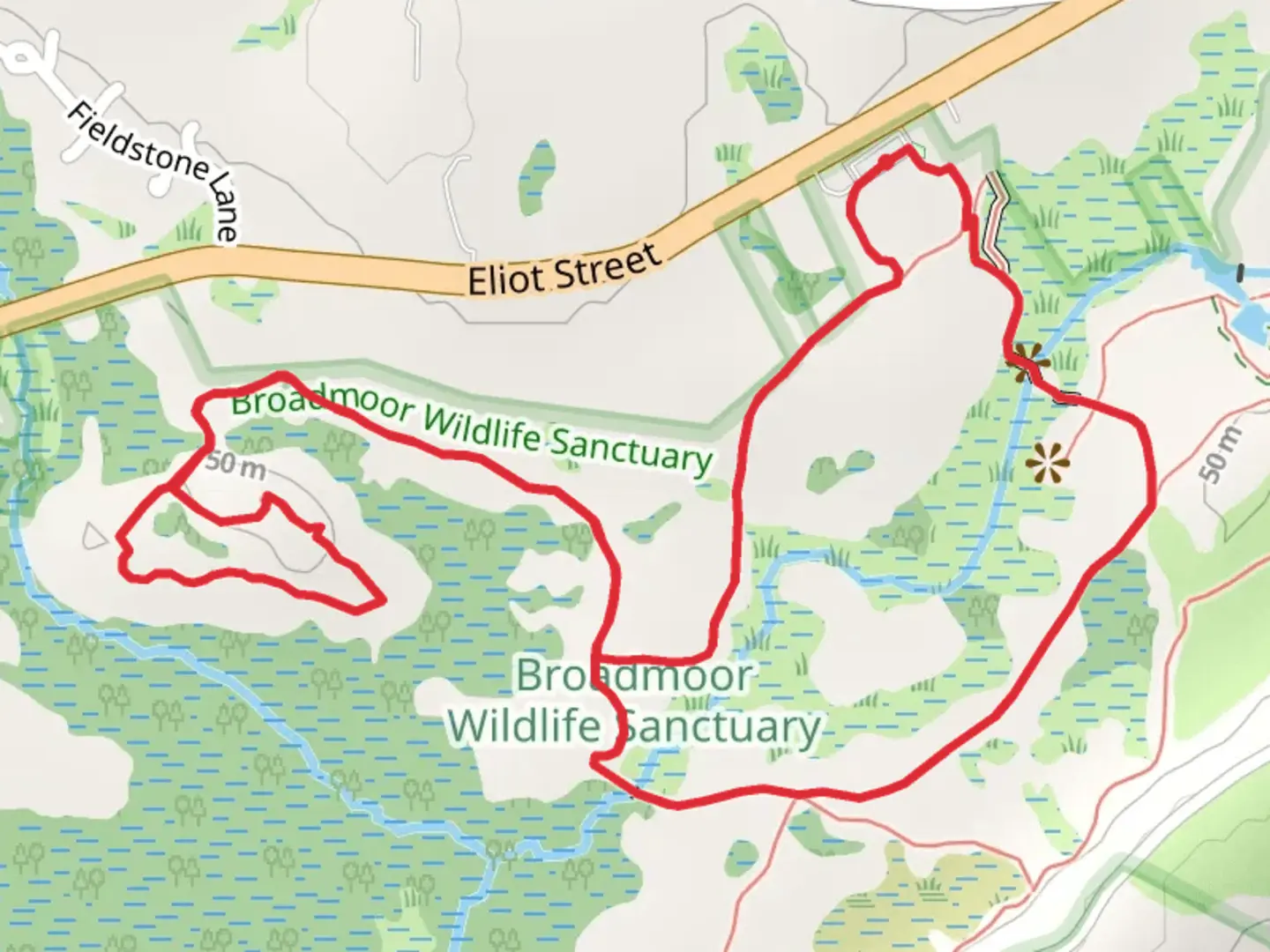 An image depicting the trail Glacial Hill Loop Trail and its surrounding area.