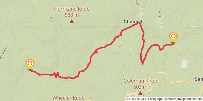Ozark Highlands Trail stage 11 Map