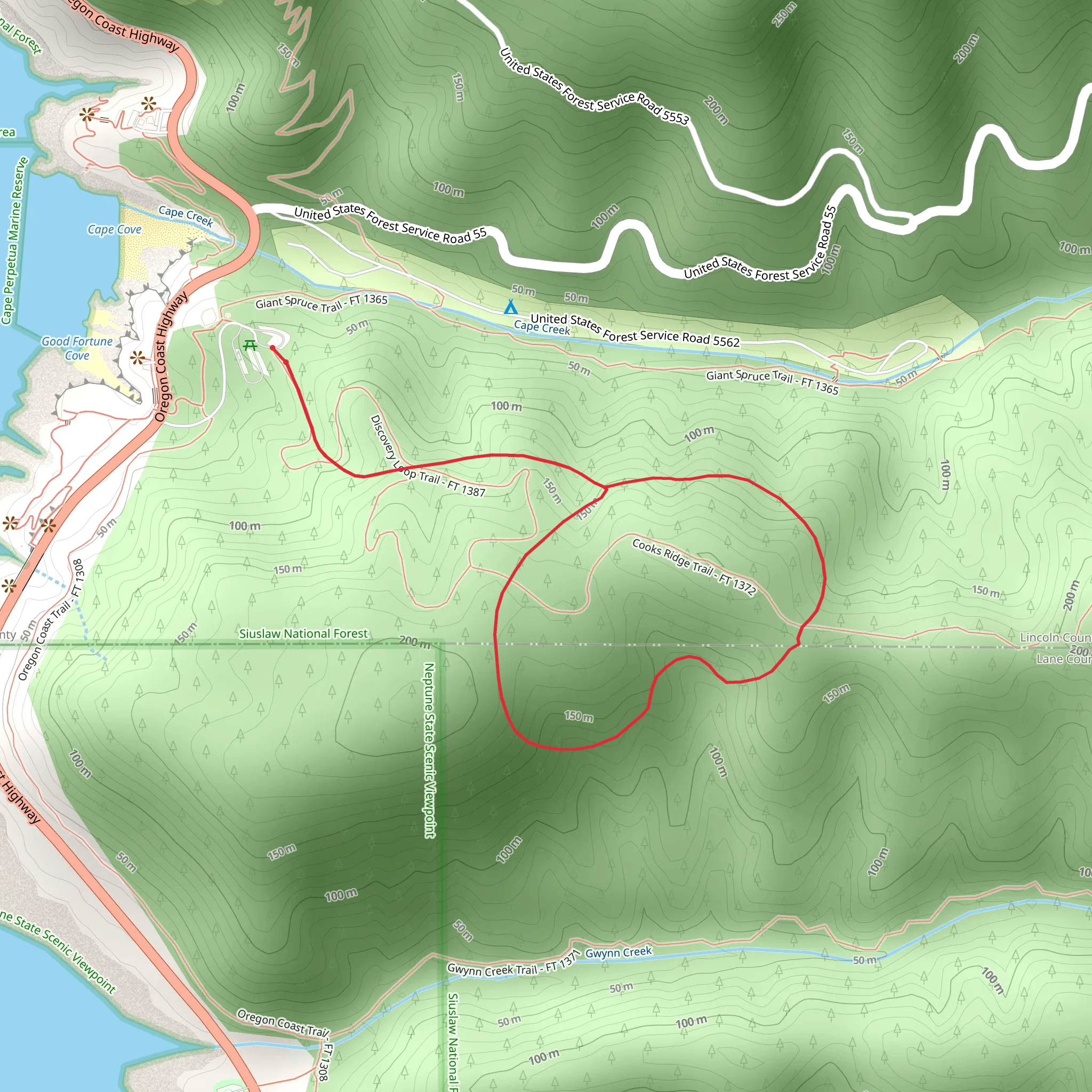 Discovery Loop Trail mobile static map