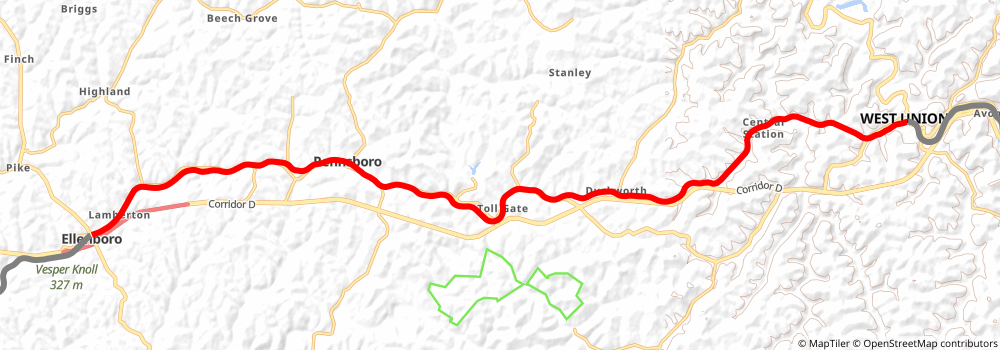 American Discovery Trail South Route stage 44 Map