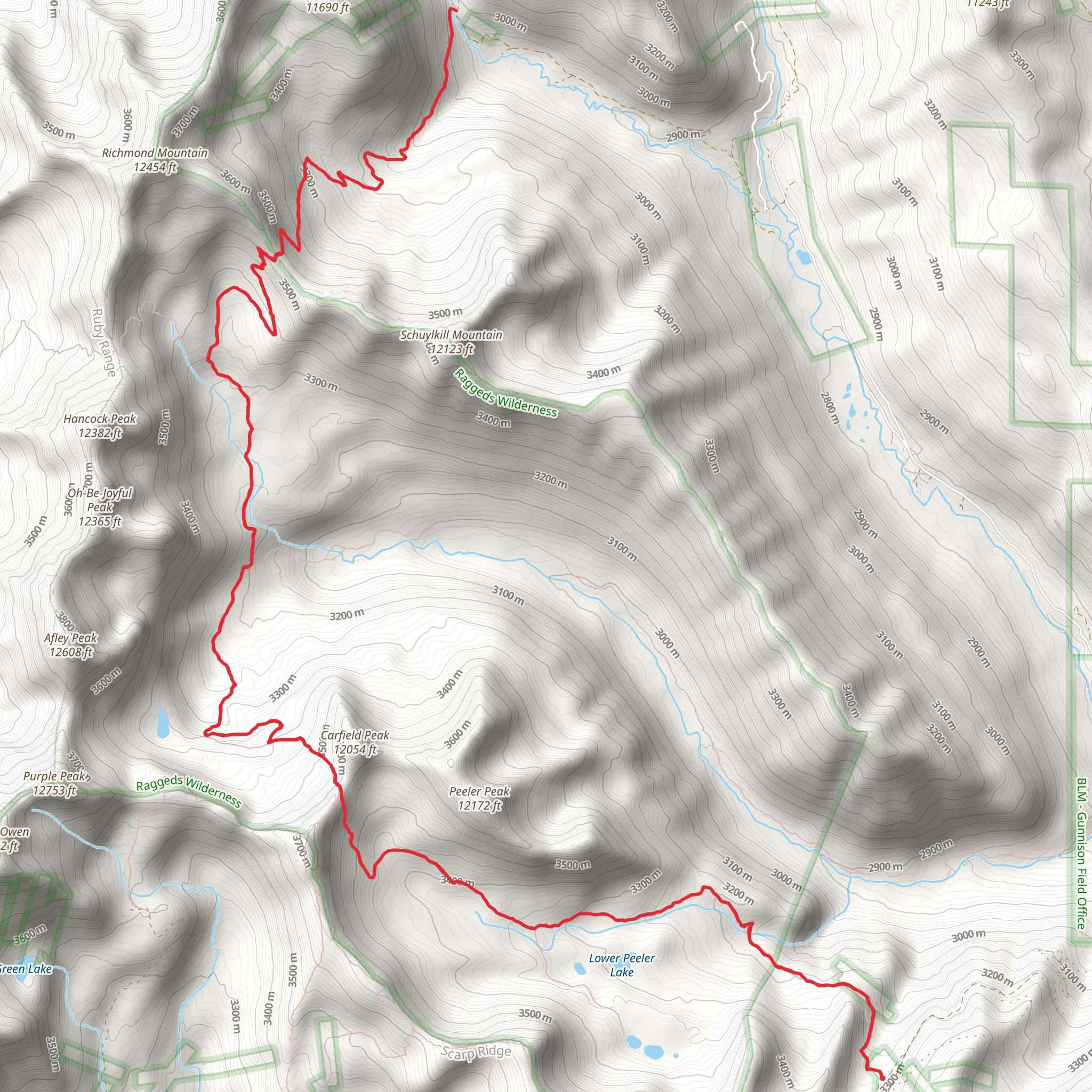 Daisy Pass Trail mobile static map