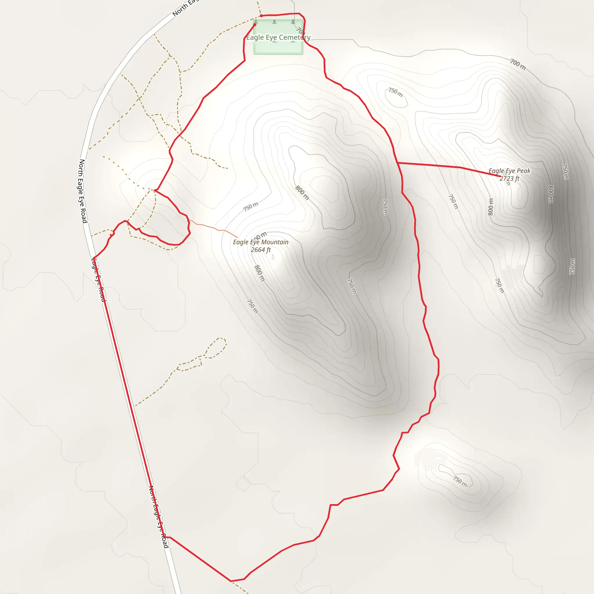 Eagle Eye Peak and Eagle Eye Mountain Loop mobile static map