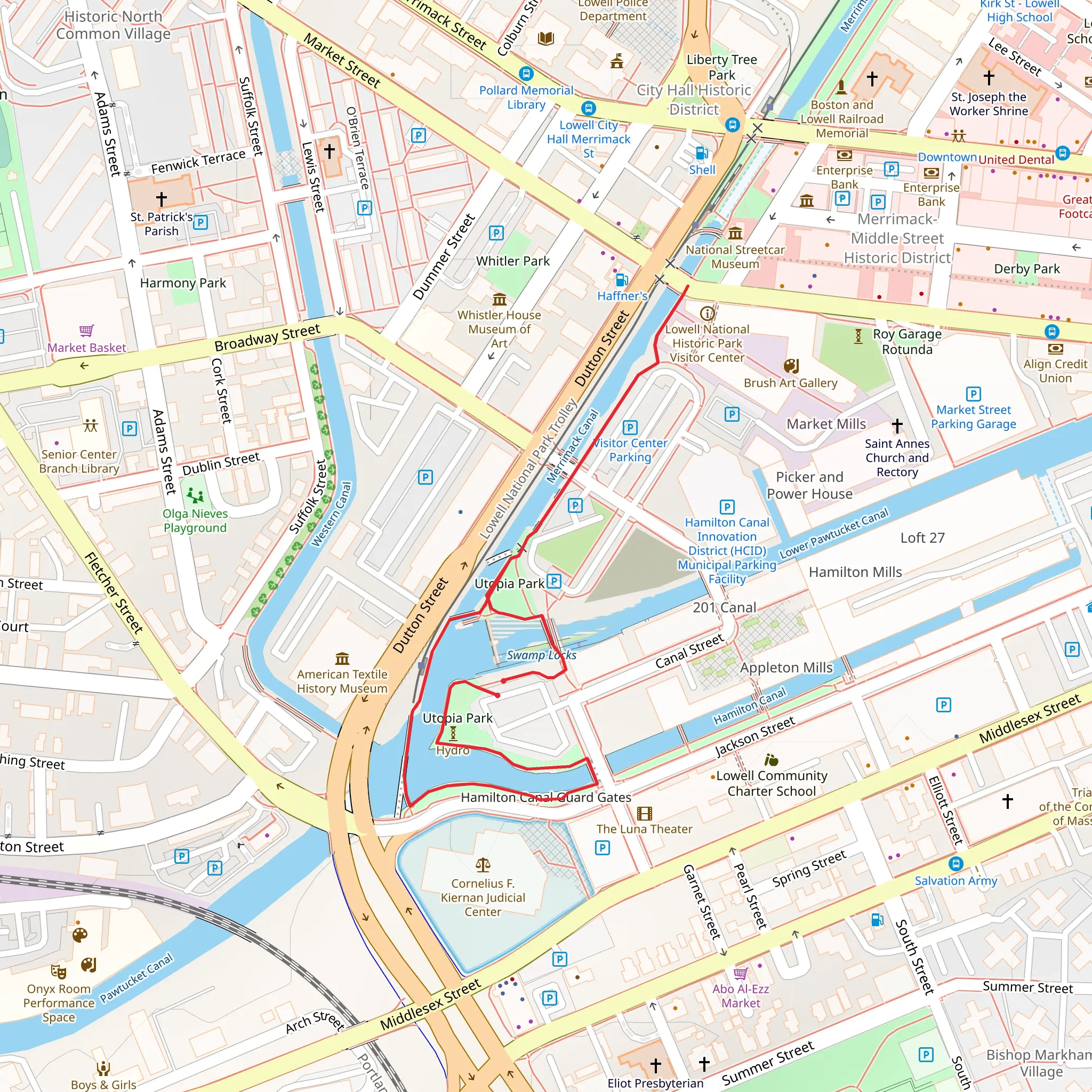 Swamp Locks Loop mobile static map