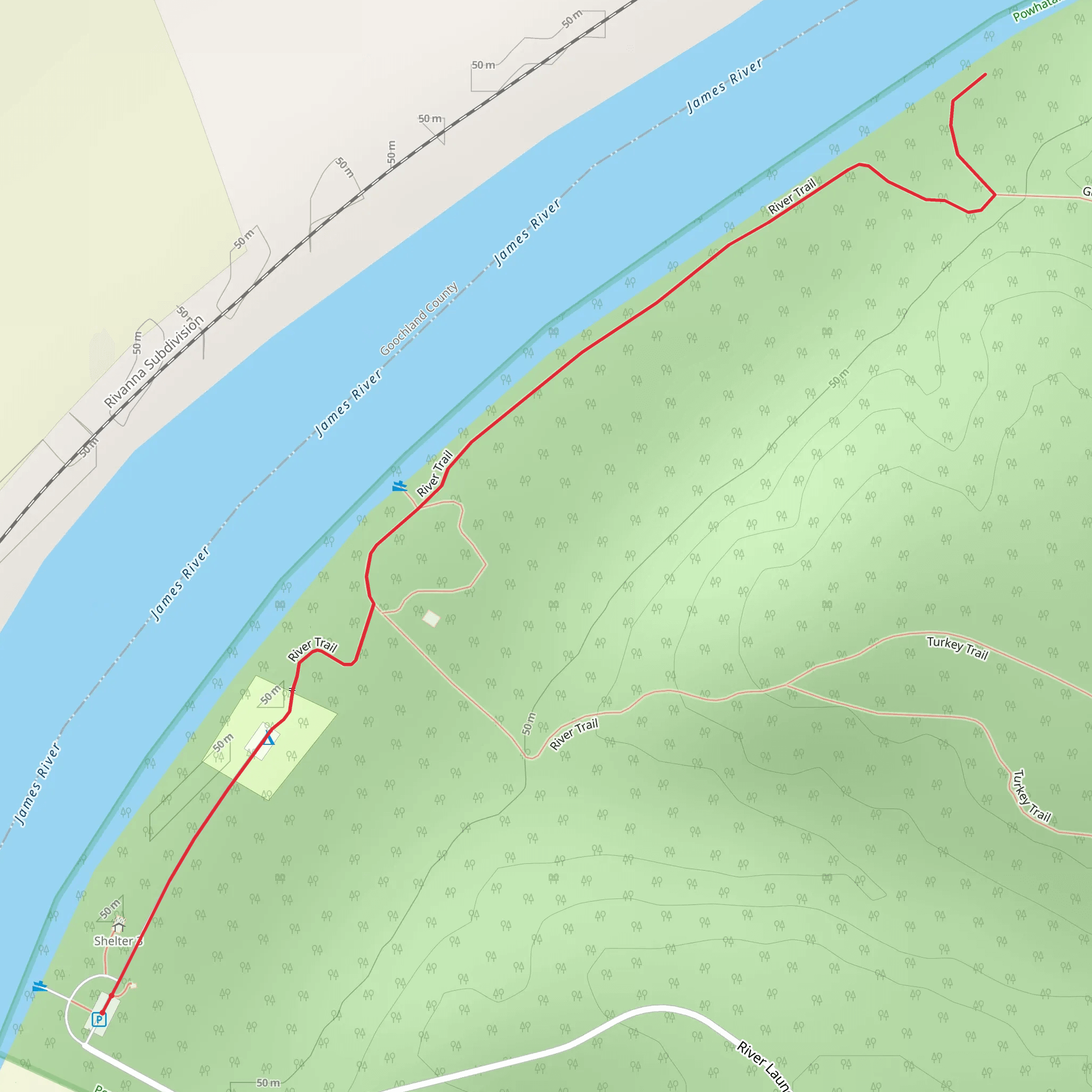 River Trail mobile static map