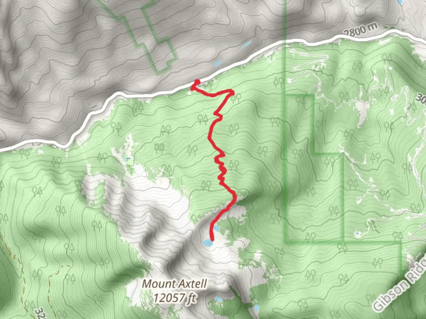 An image depicting the trail Green Lake via Carbon Trail and its surrounding area.