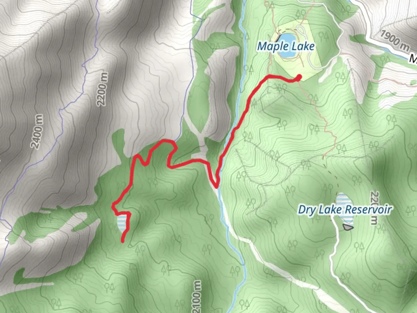 An image depicting the trail Red Lake Trail and its surrounding area.