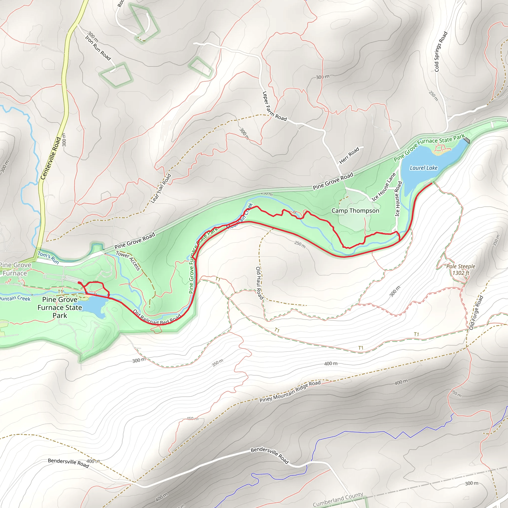 Laurel Lake from Collier Lane mobile static map