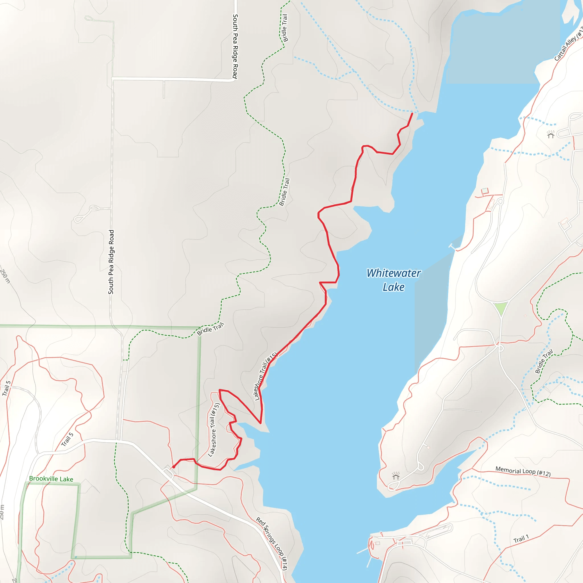 Whitewater Lake - Lakeshore Trail mobile static map