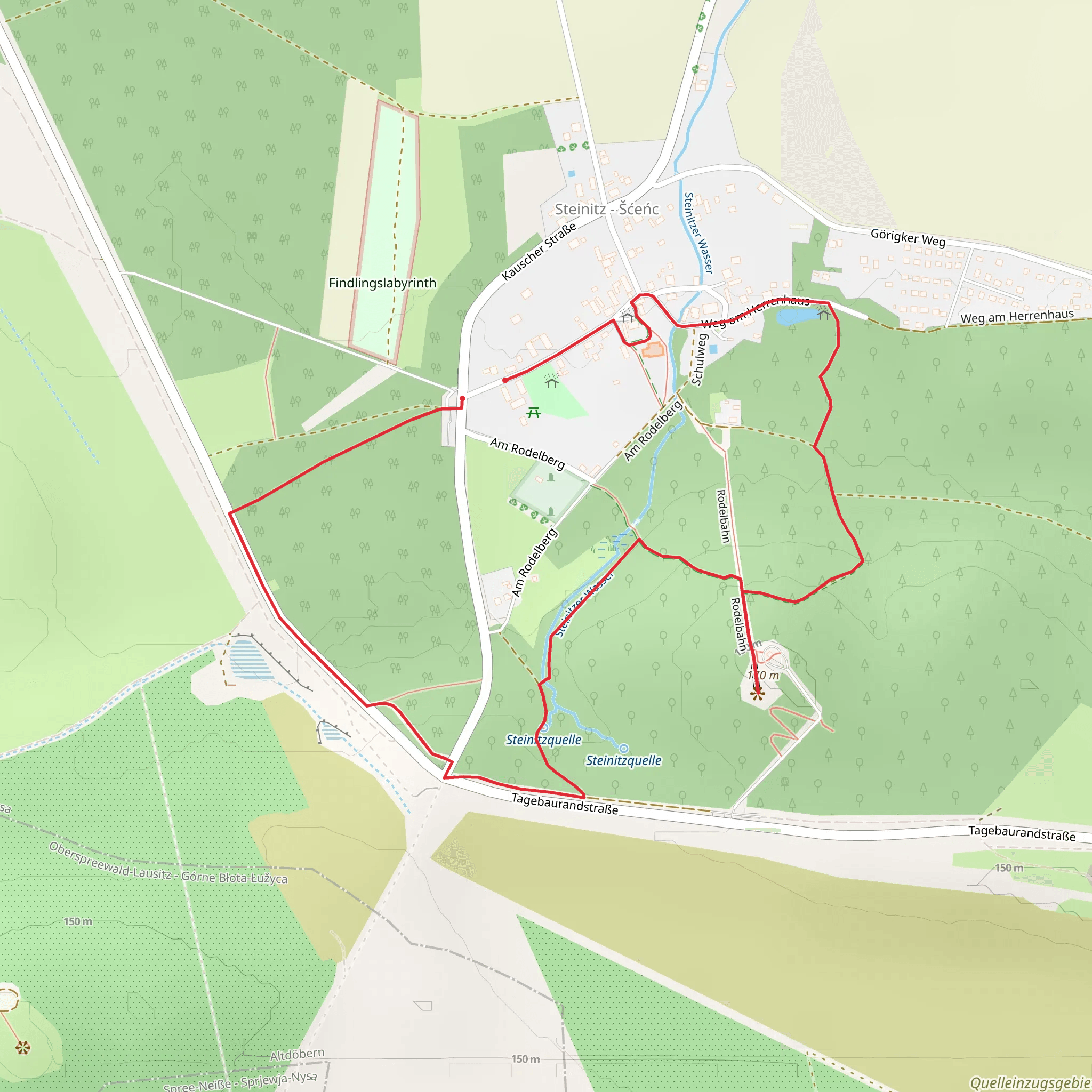 Steinitzer Hof and Steinitzer Treppe Loop mobile static map