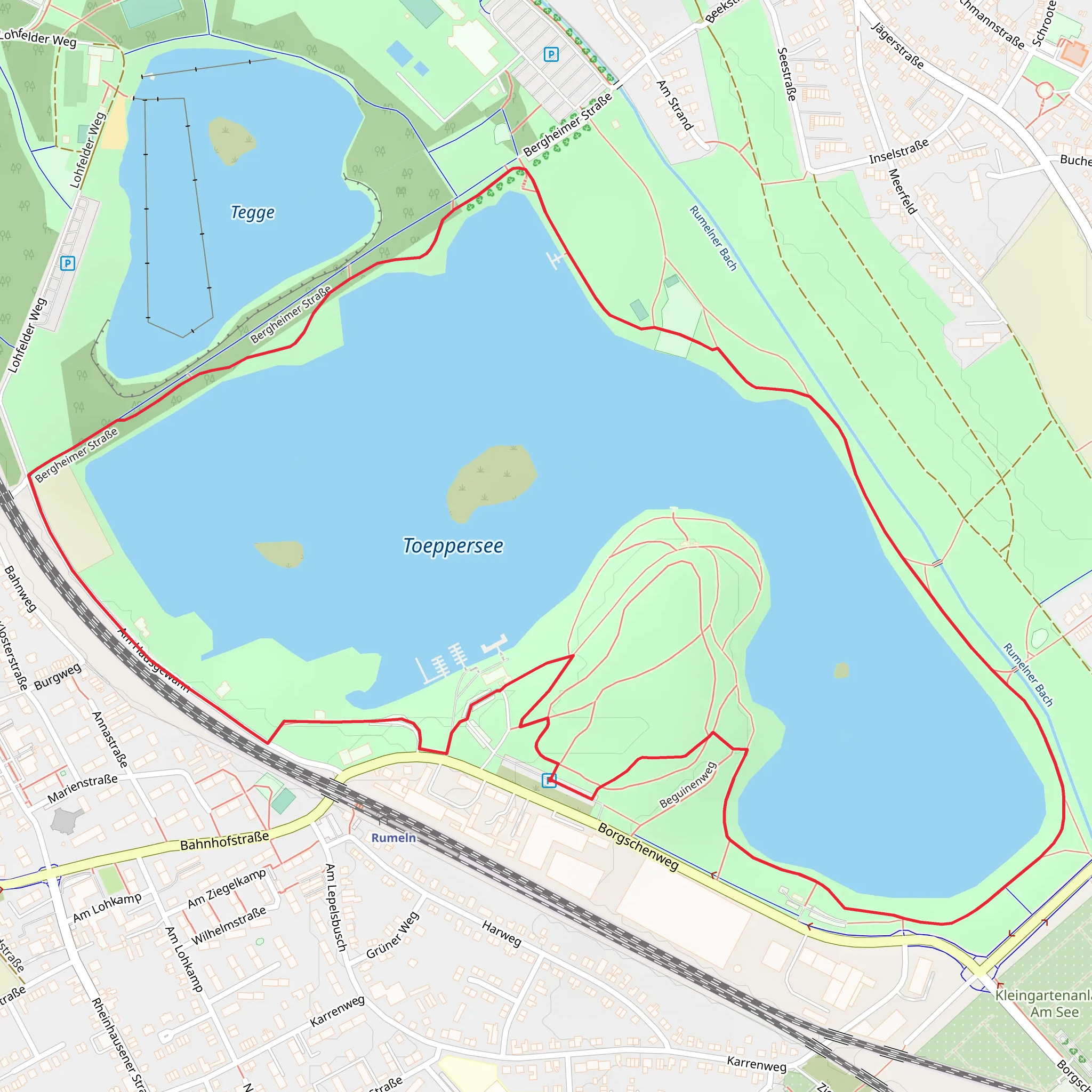 Toeppersee Loop mobile static map