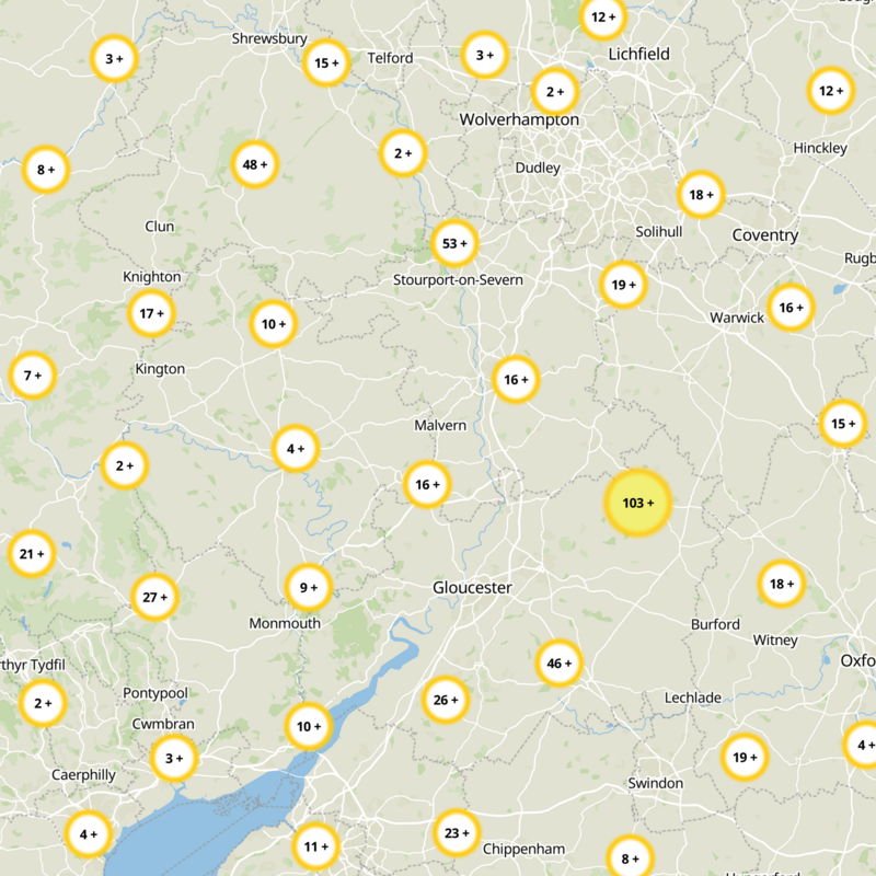 Malvern Hills Static Map